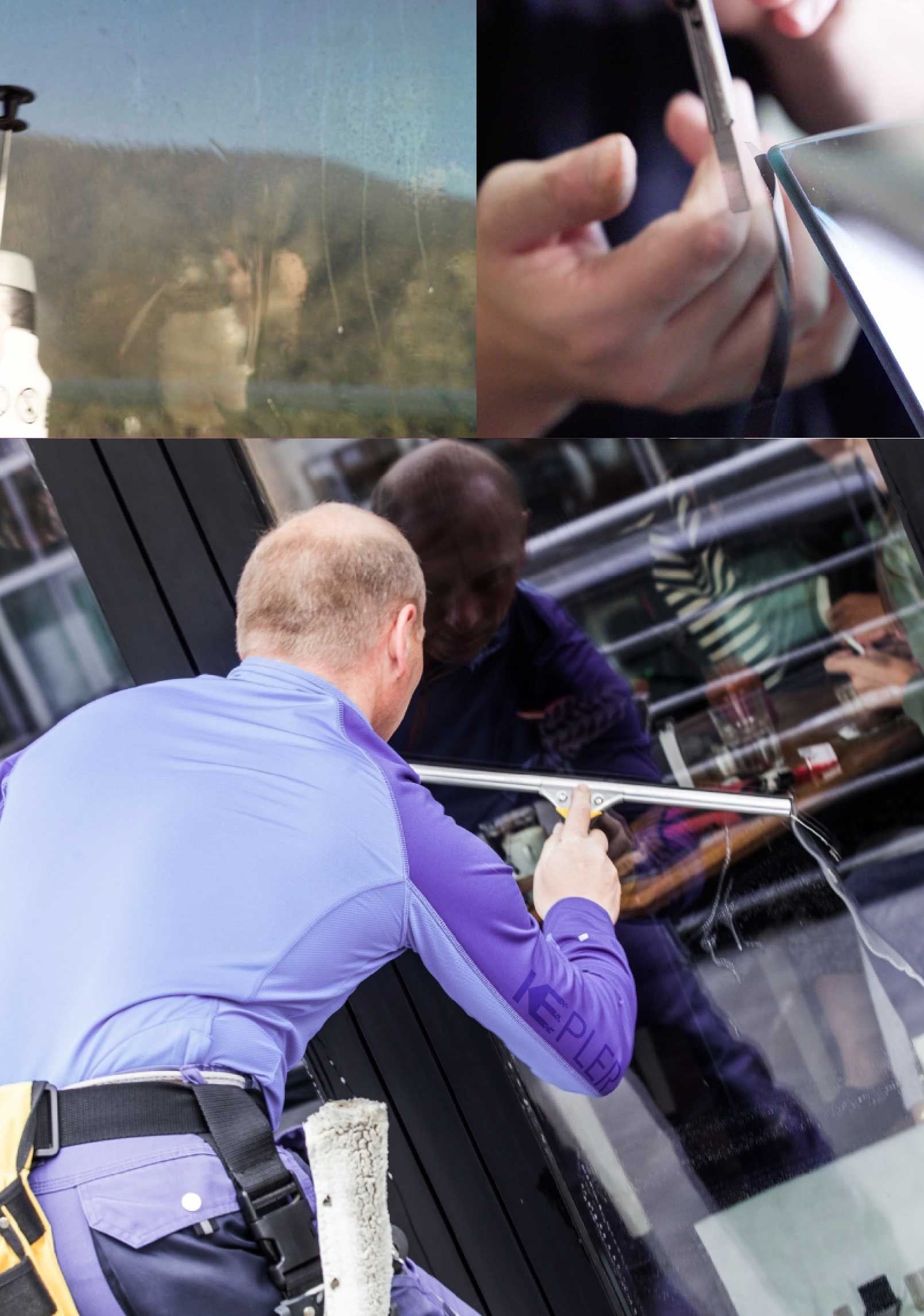 Kepler Expert Applying Anti-Graffiti Window Film to a Belle Glade Shop Front