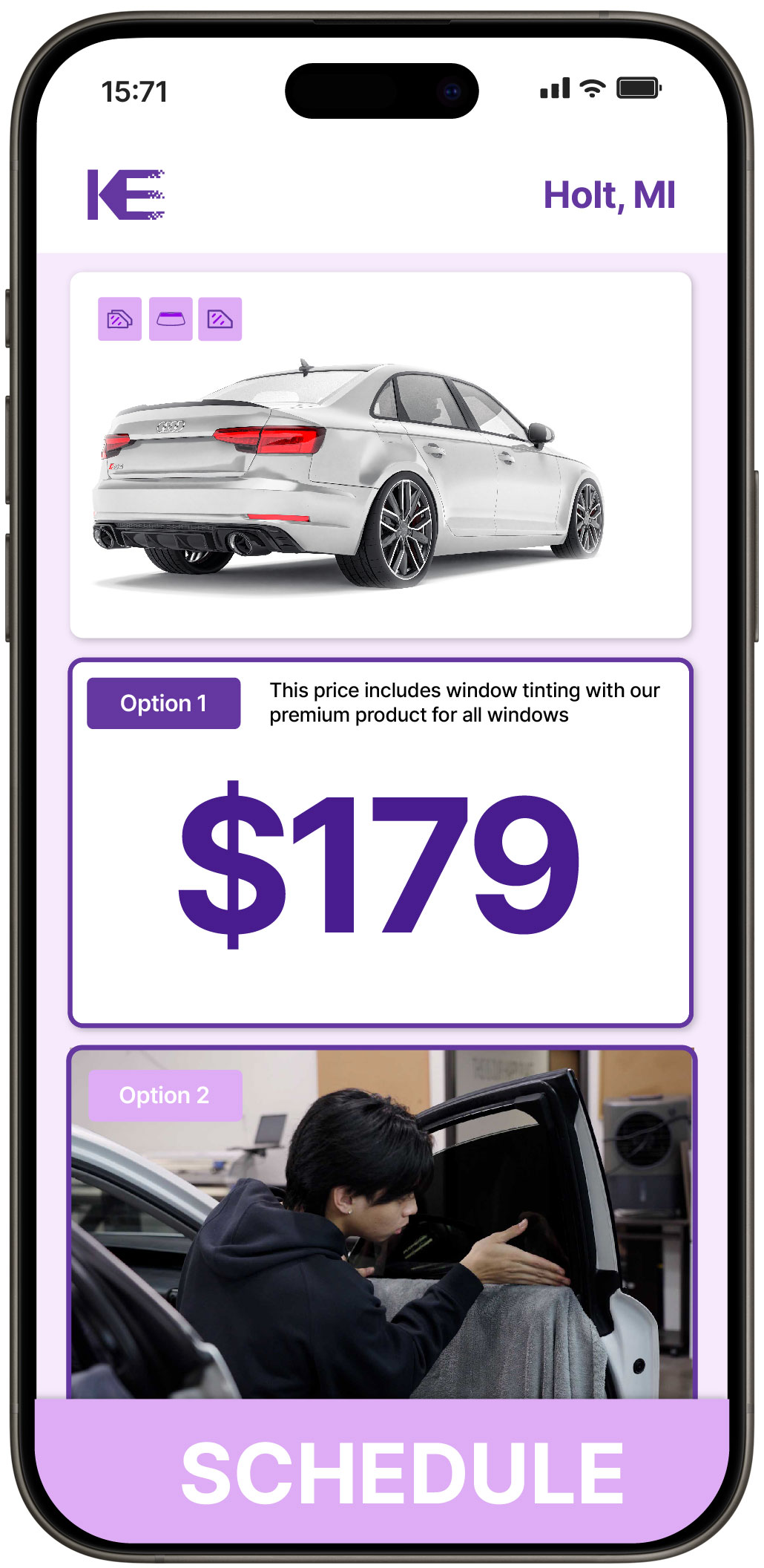 View Affordable Car Window Tinting Prices in Holt, Michigan