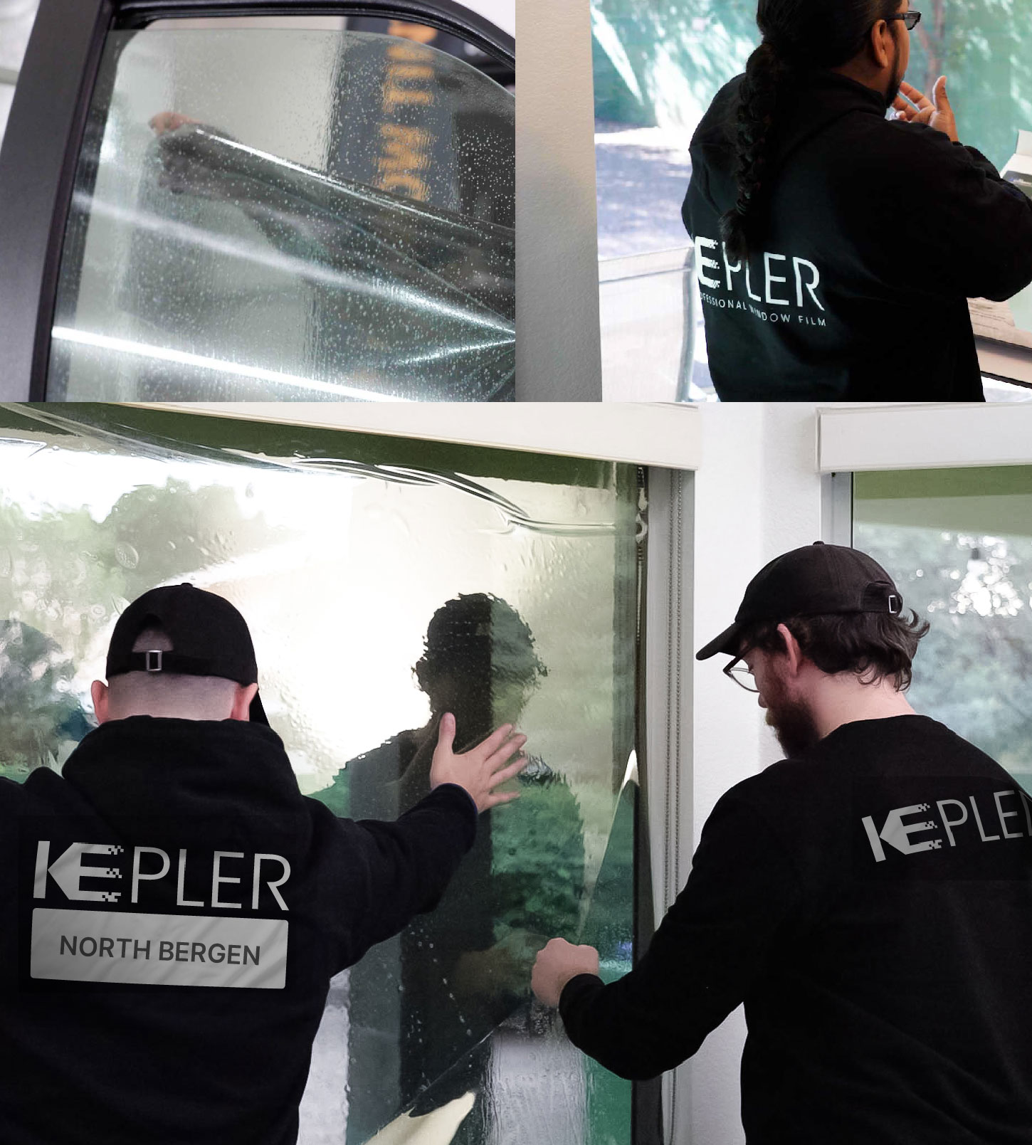 Kepler Technician Installing High-tech Window Tint to Home in North Bergen