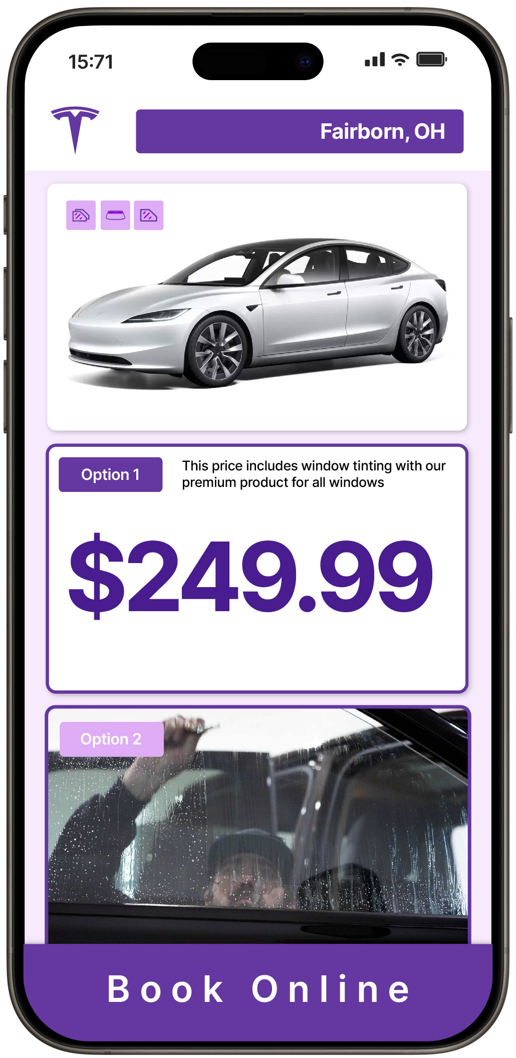 View Reasonable Tesla Window Tinting Prices in Fairborn, Ohio