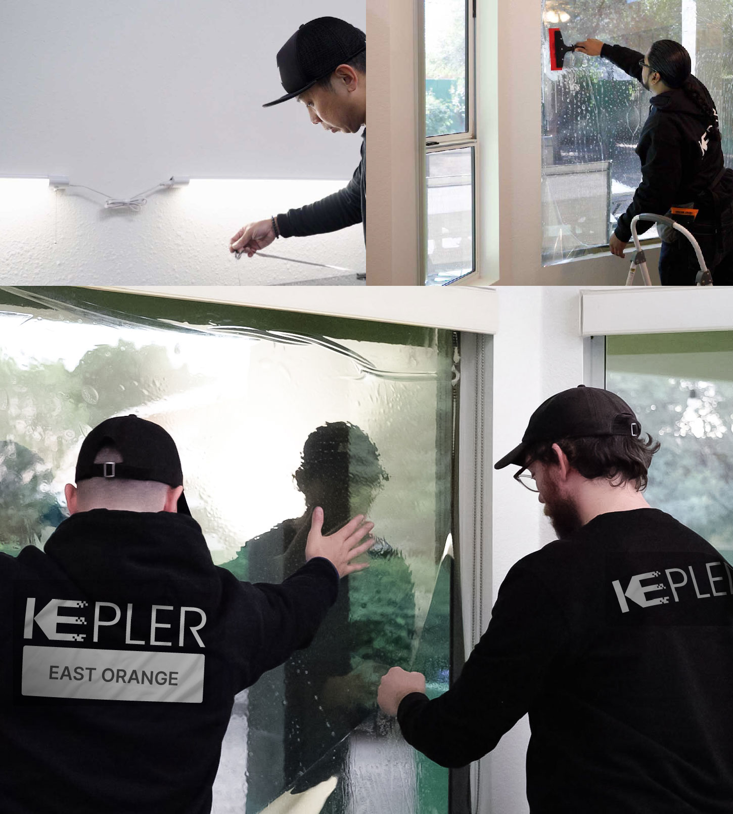 Kepler Technician Installing Advanced Window Tint to Home in East Orange
