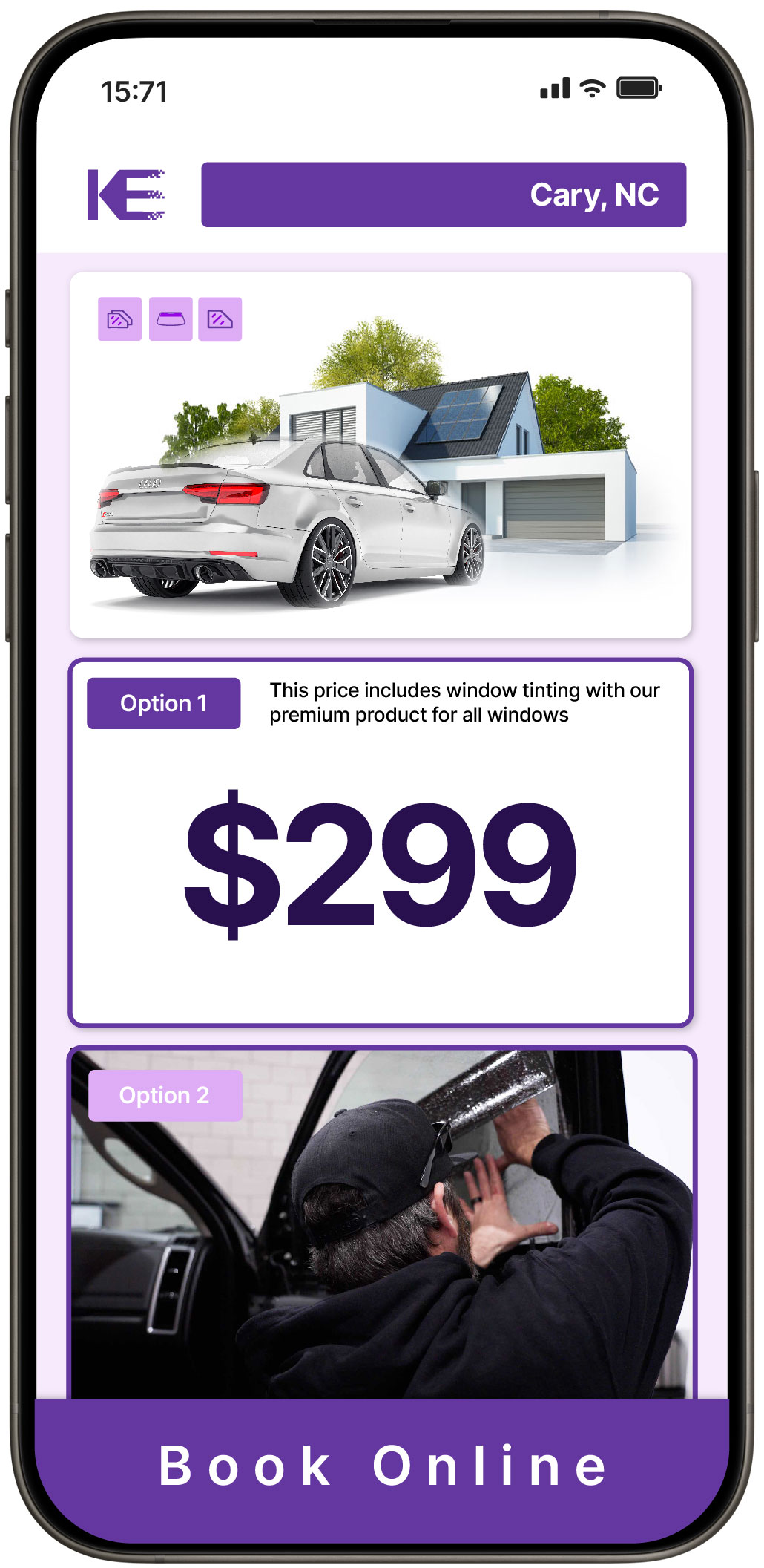 View Competitive Tesla Window Tinting Rates in New Bern, North Carolina