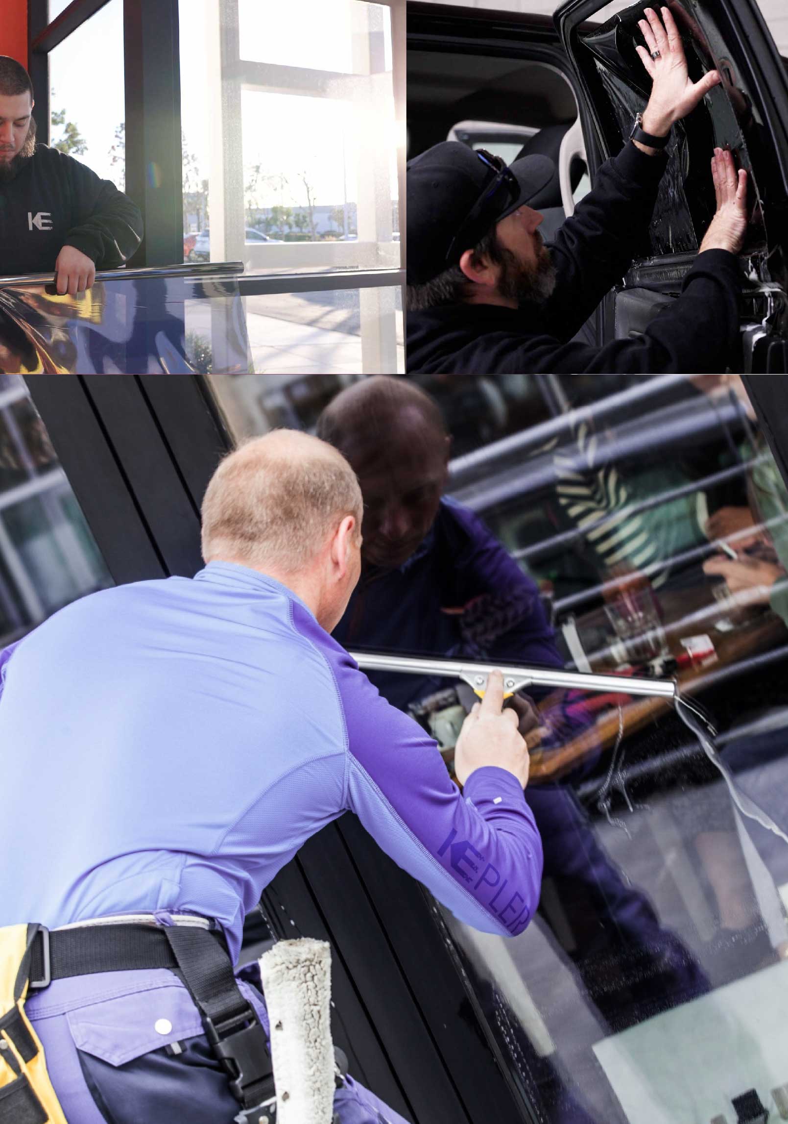 Kepler Expert Applying Anti-Graffiti Window Film to a Crofton Shop Front