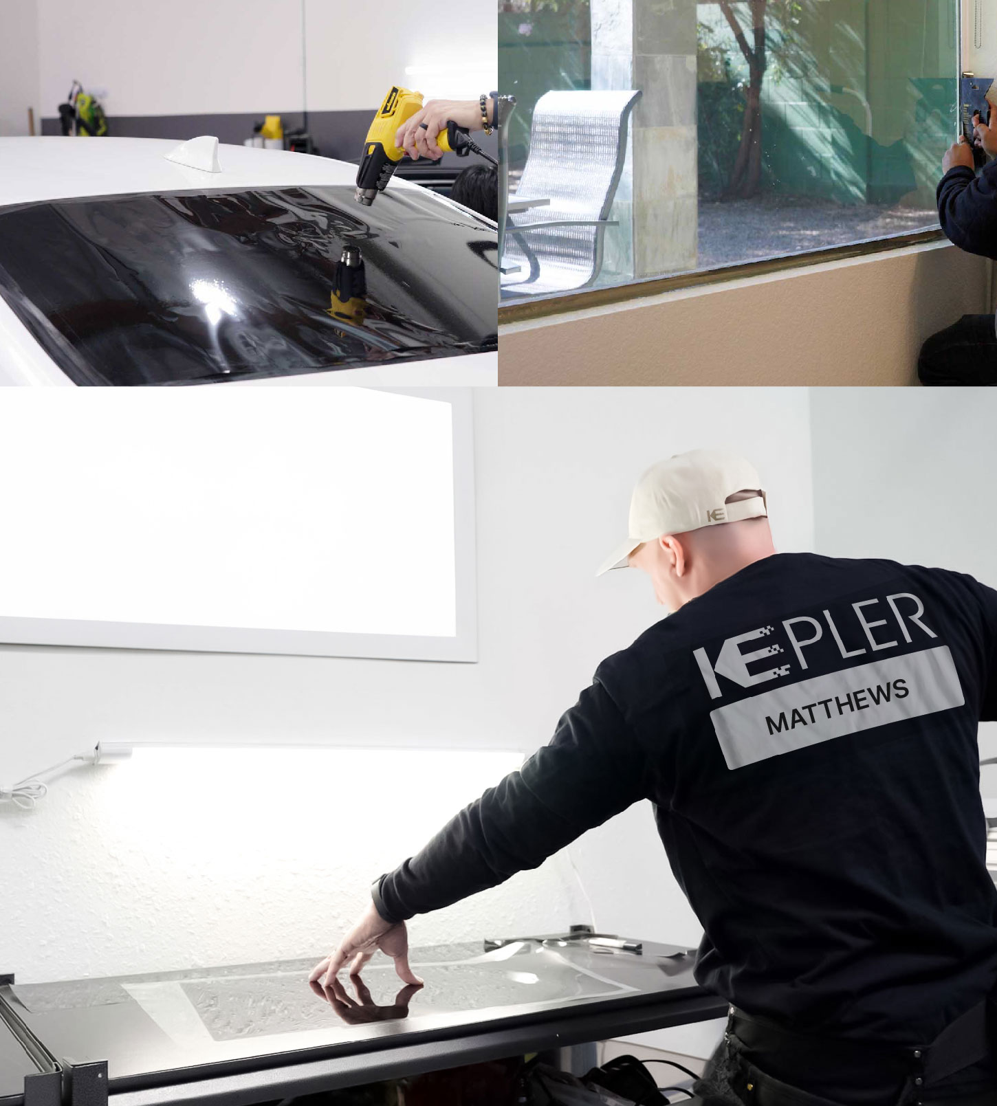 Window Tinting Specialist Cutting Film in Matthews, North Carolina