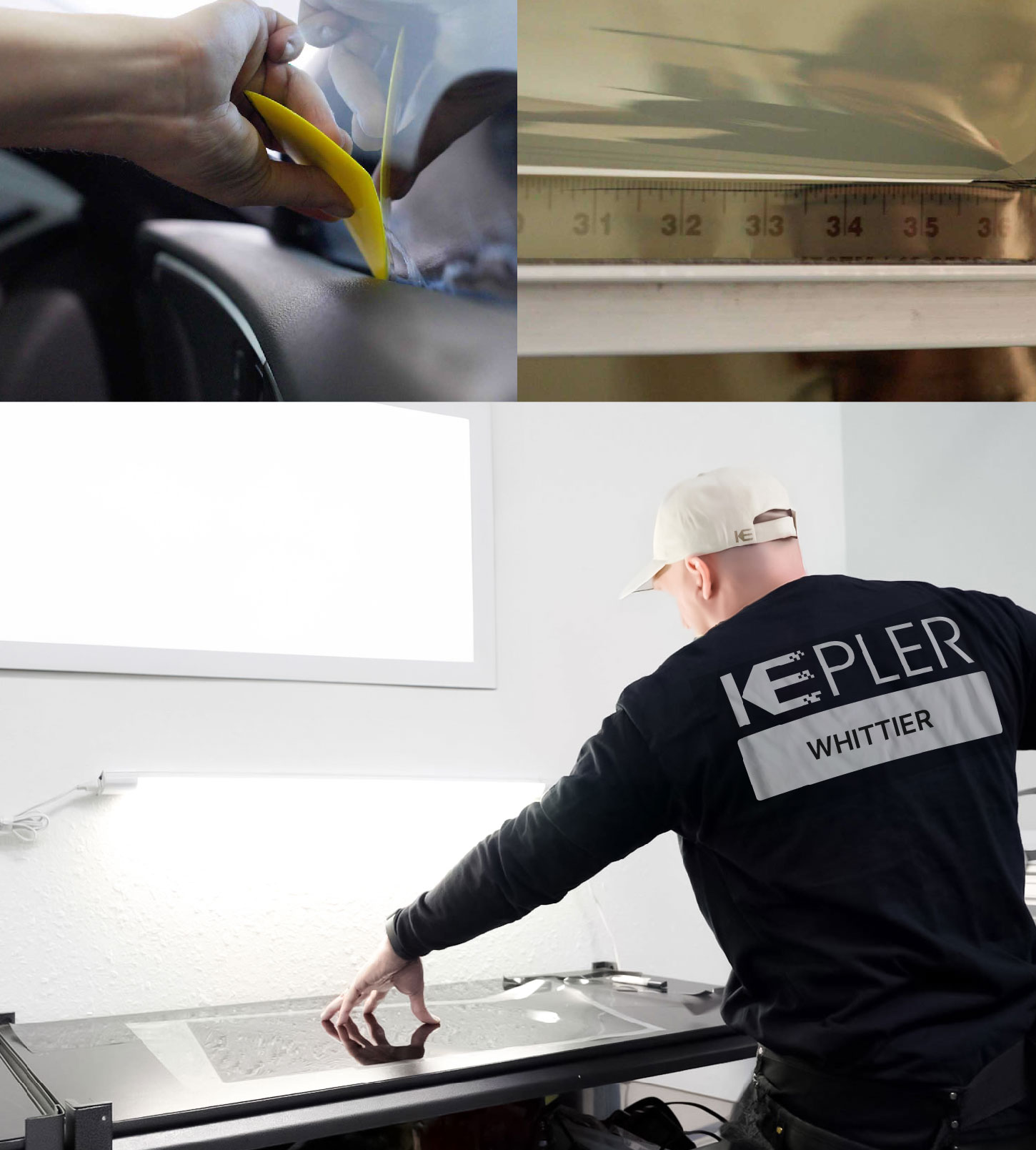 Window Tinting Specialist Cutting Film in Whittier, California