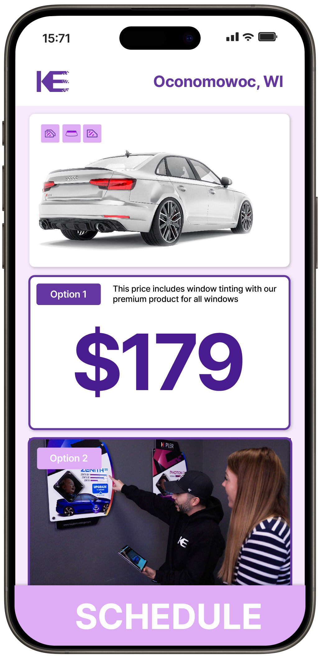 View Competitive Car Window Tinting Prices in Oconomowoc, Wisconsin