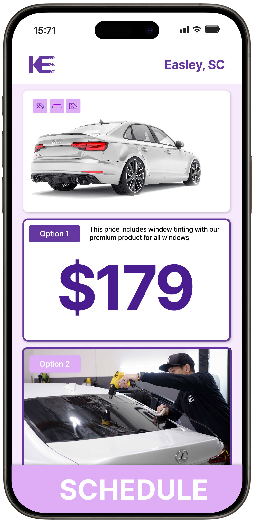 View Affordable Car Window Tinting Prices in Easley, South Carolina