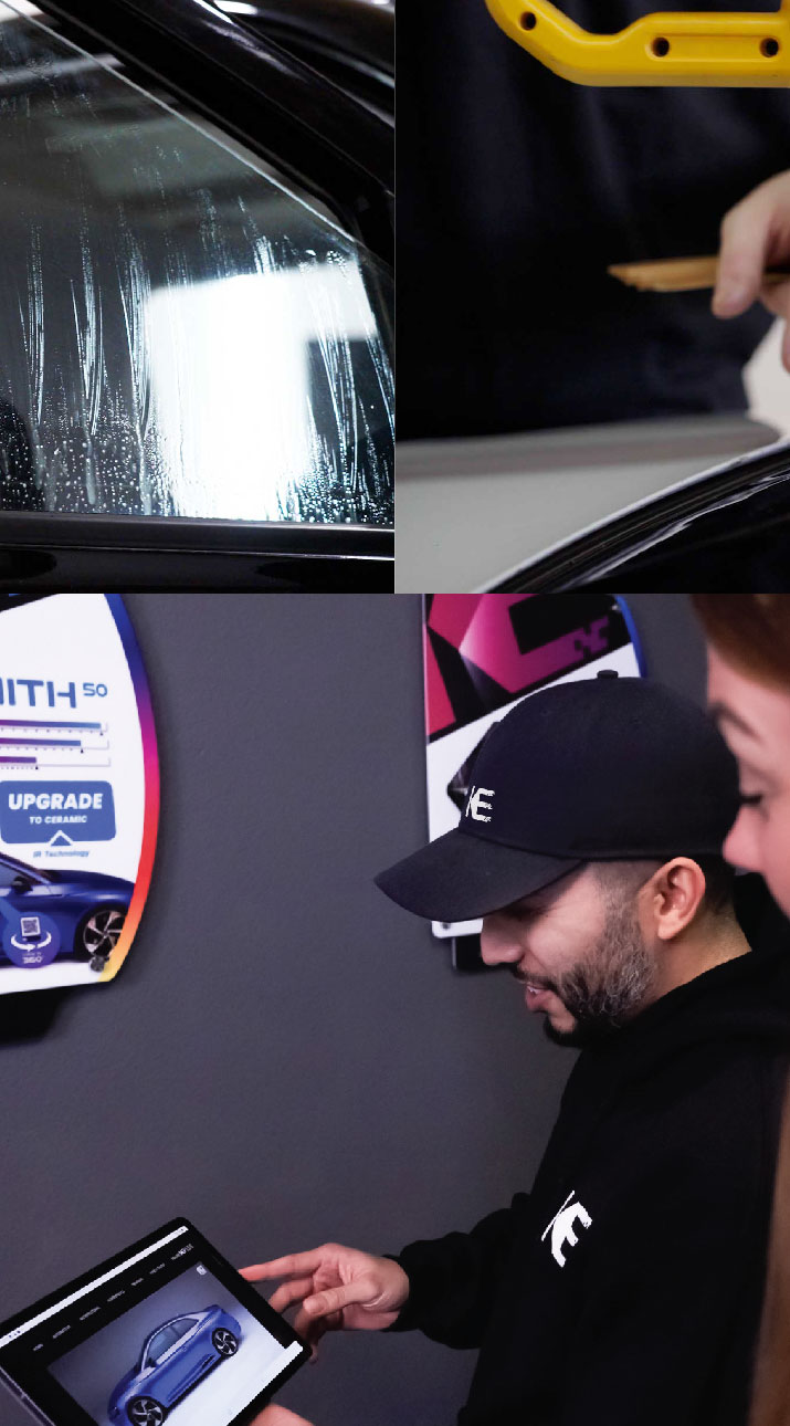 Kepler Dealer Showing Car Window Film Options to Customer in Statesville, North Carolina