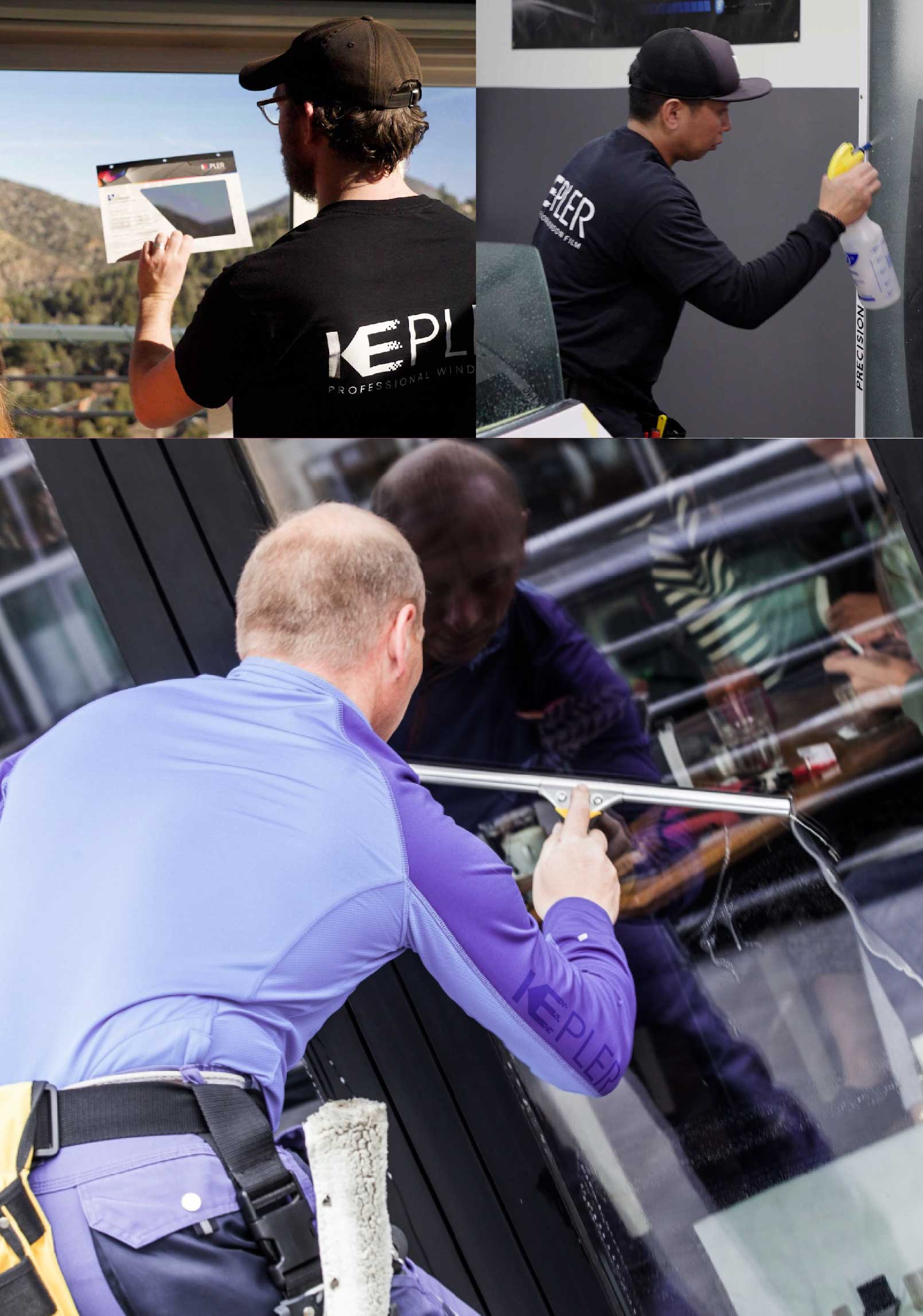 Kepler Expert Applying Anti-Graffiti Window Film to a Carrollton Shop Front