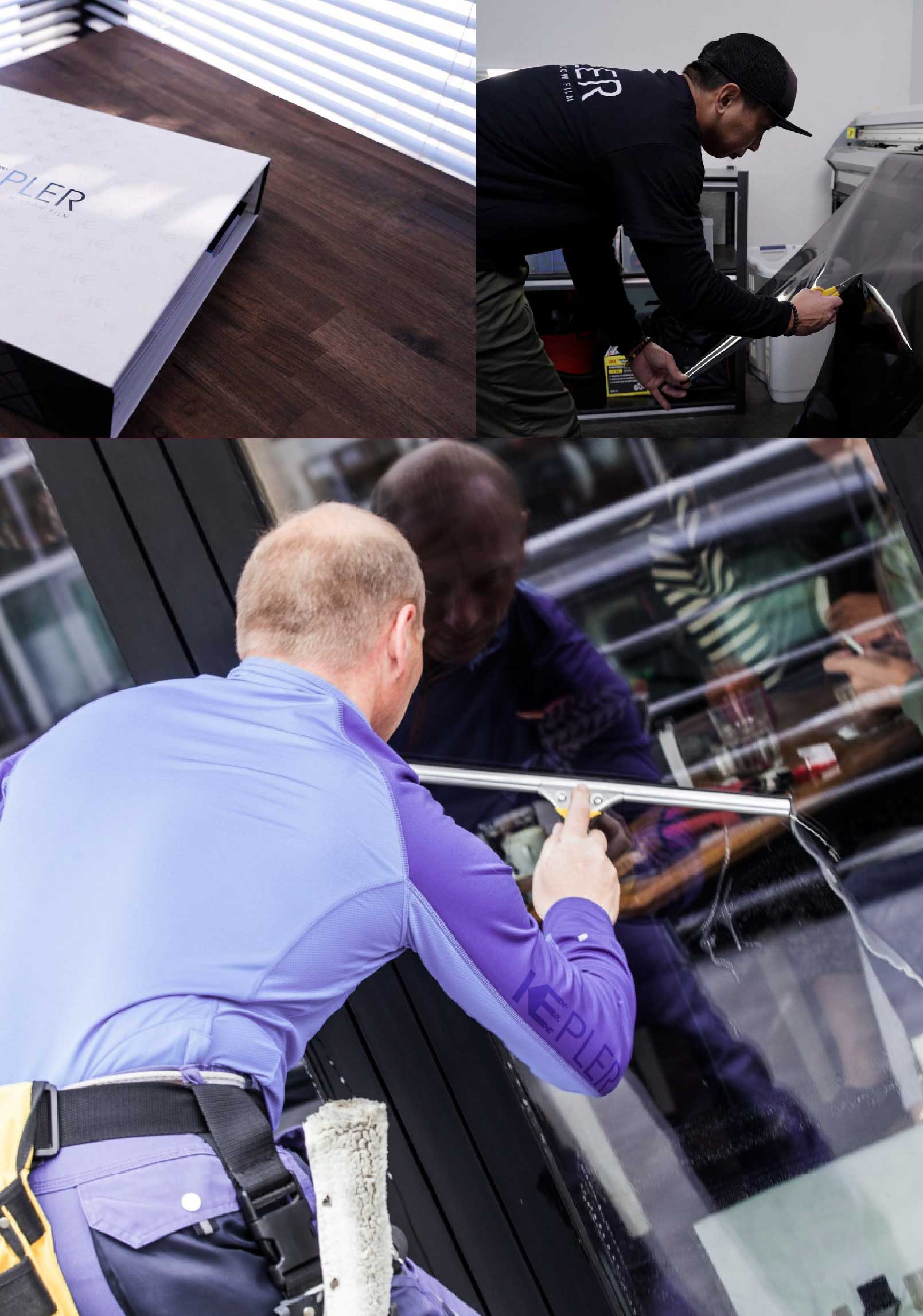 Kepler Professional Applying Anti-Graffiti Window Film to a Pittsburgh Shop Front
