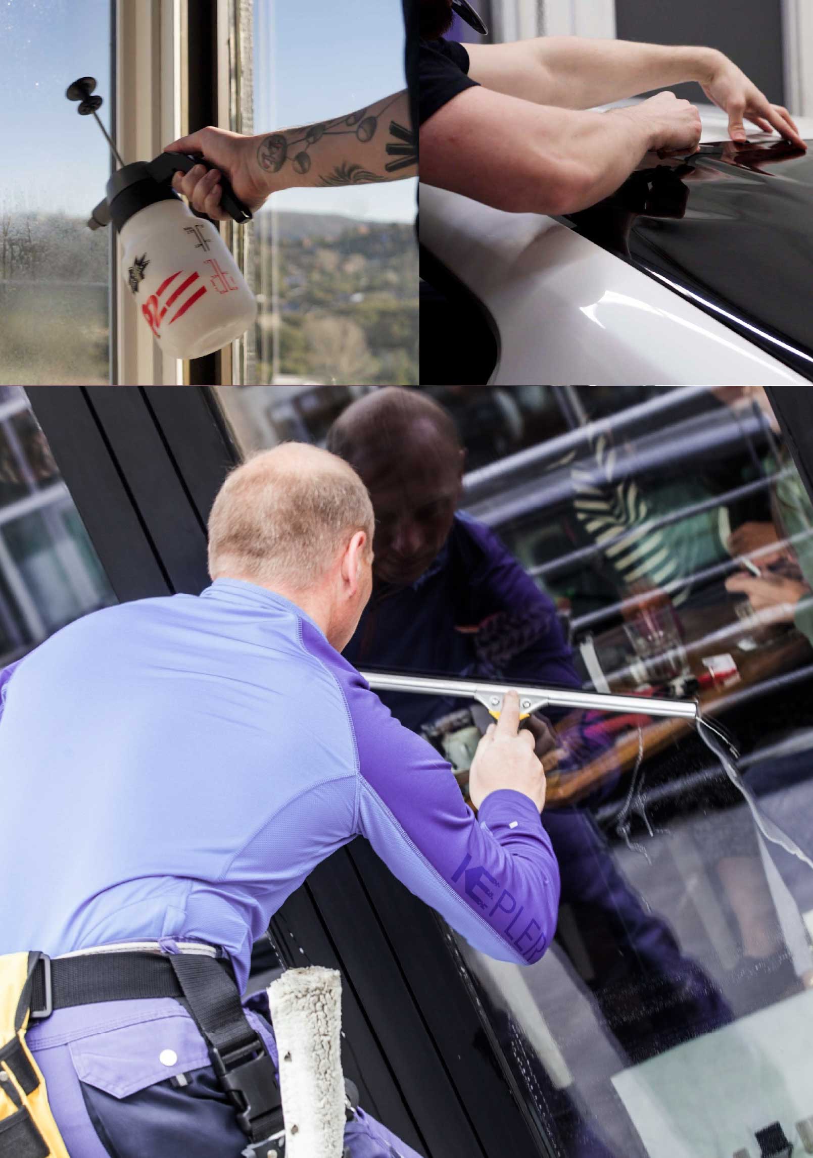 Kepler Expert Applying Anti-Graffiti Window Film to a Marietta Shop Front