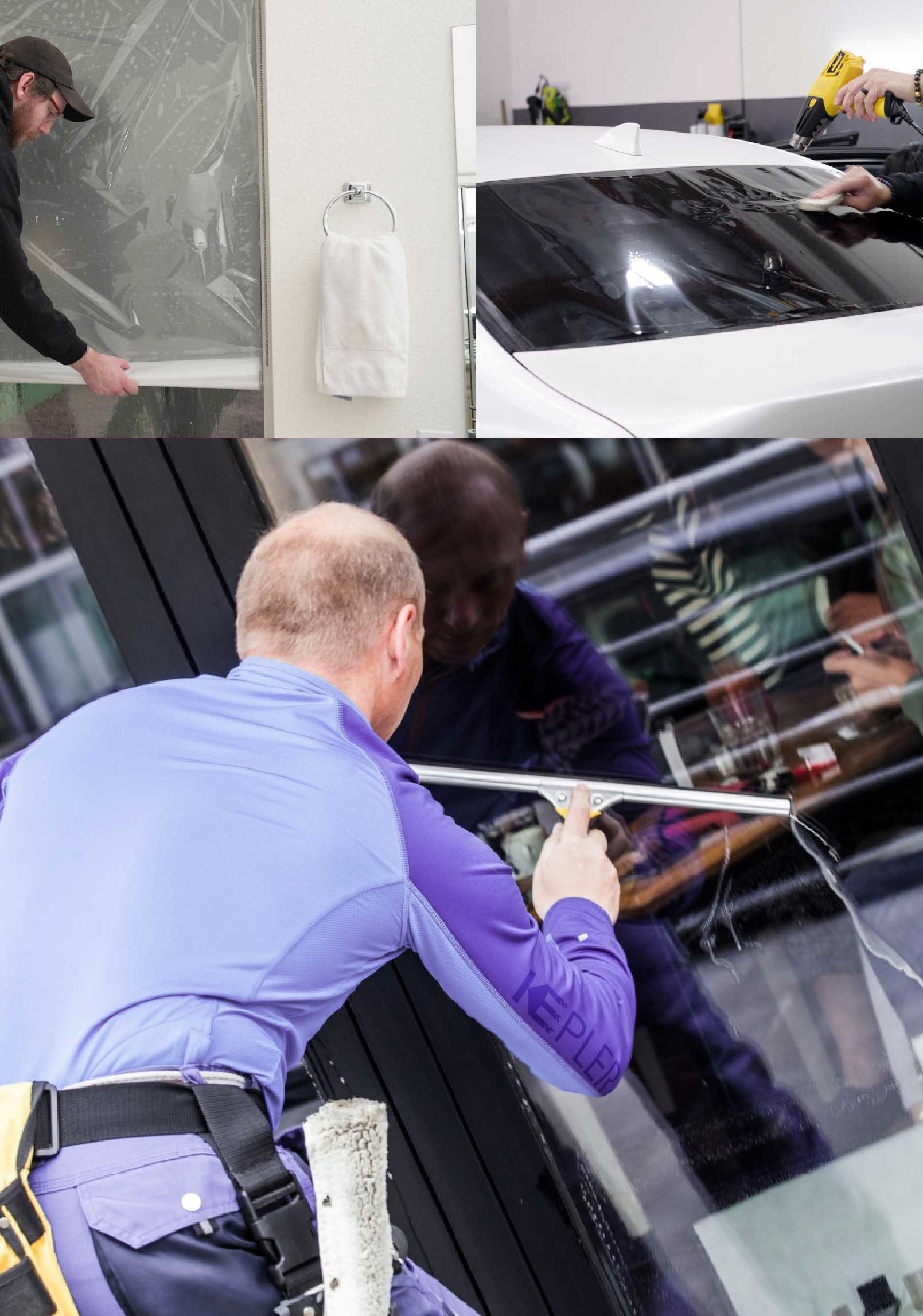 Kepler Expert Applying Anti-Graffiti Window Film to a Bakersfield Shop Front