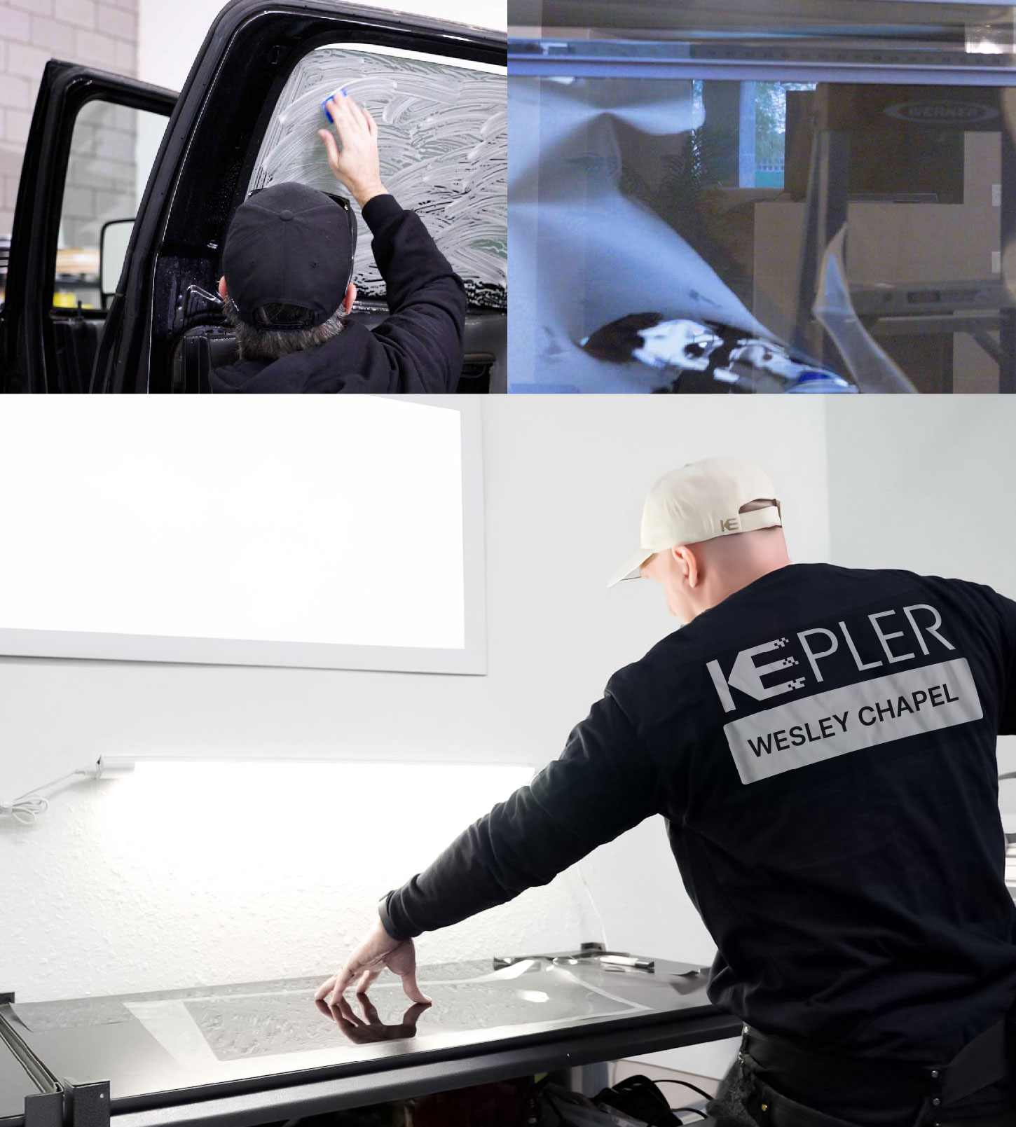 Window Tinting Specialist Cutting Film in Wesley Chapel, Florida