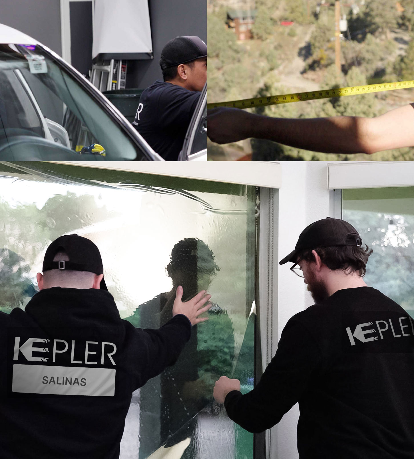 Kepler Technician Installing High-tech Window Tint to Home in Salinas