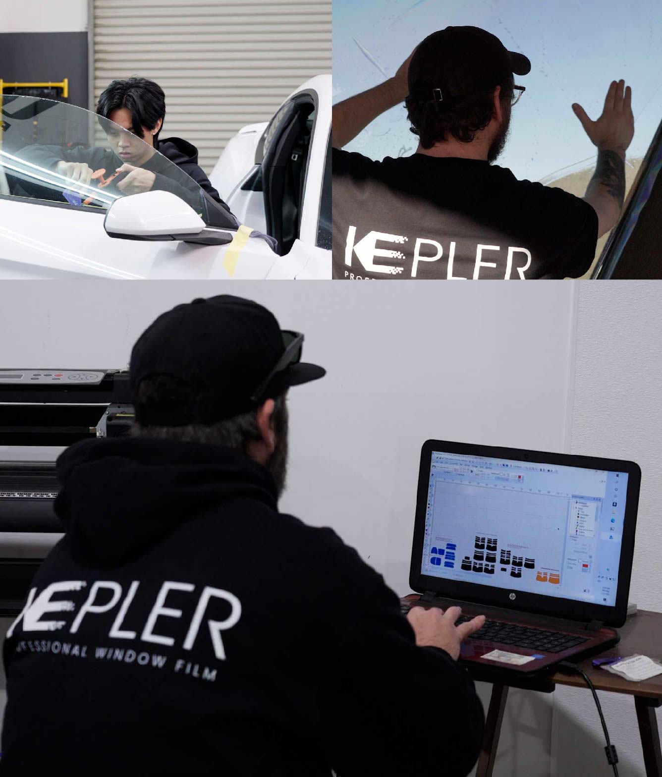 Ceramic Window Tinting Expert Cutting Film in Oakland, Michigan