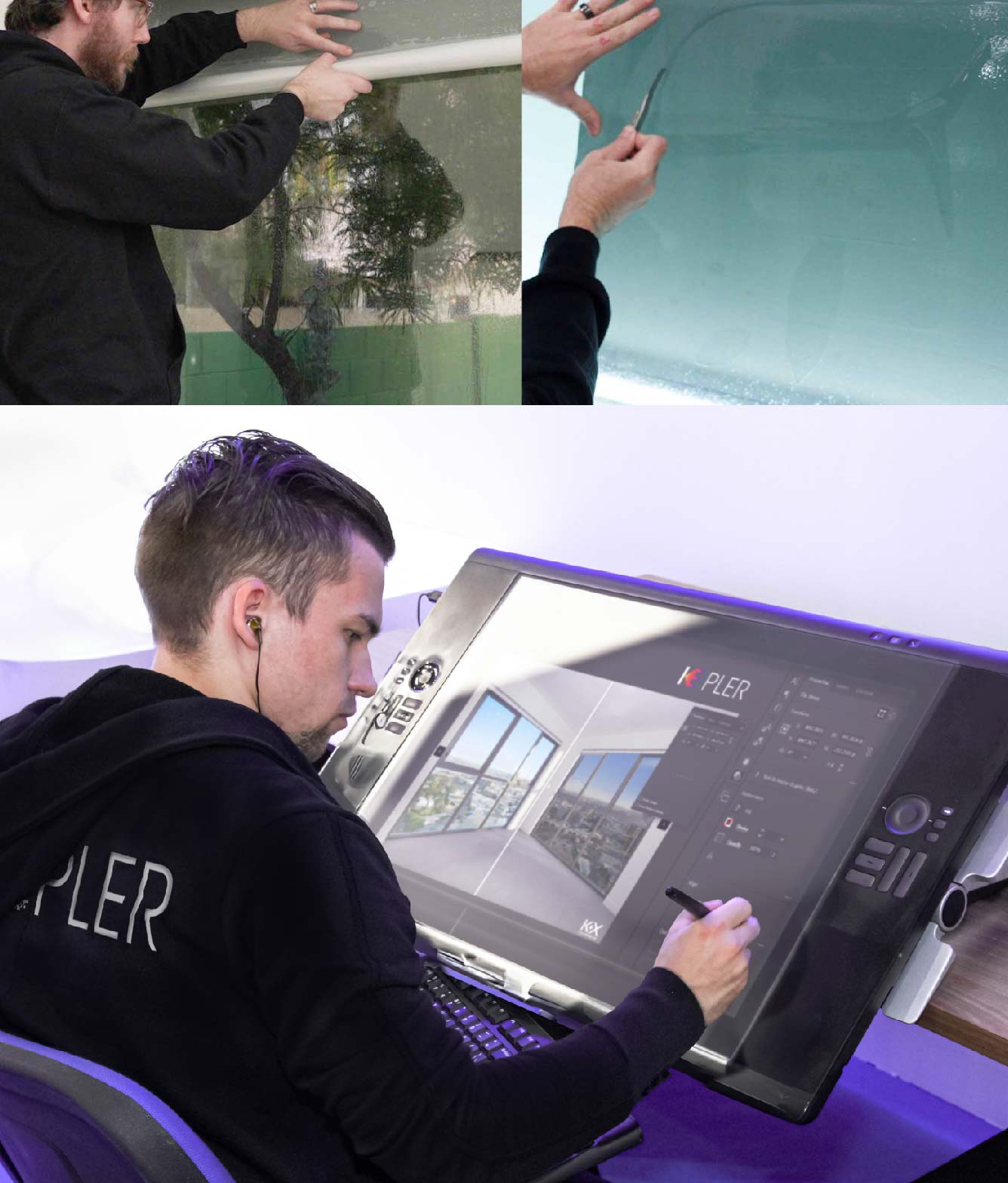Kepler Specialist Performing Commercial Window Tinting in Wilmette Wilmette