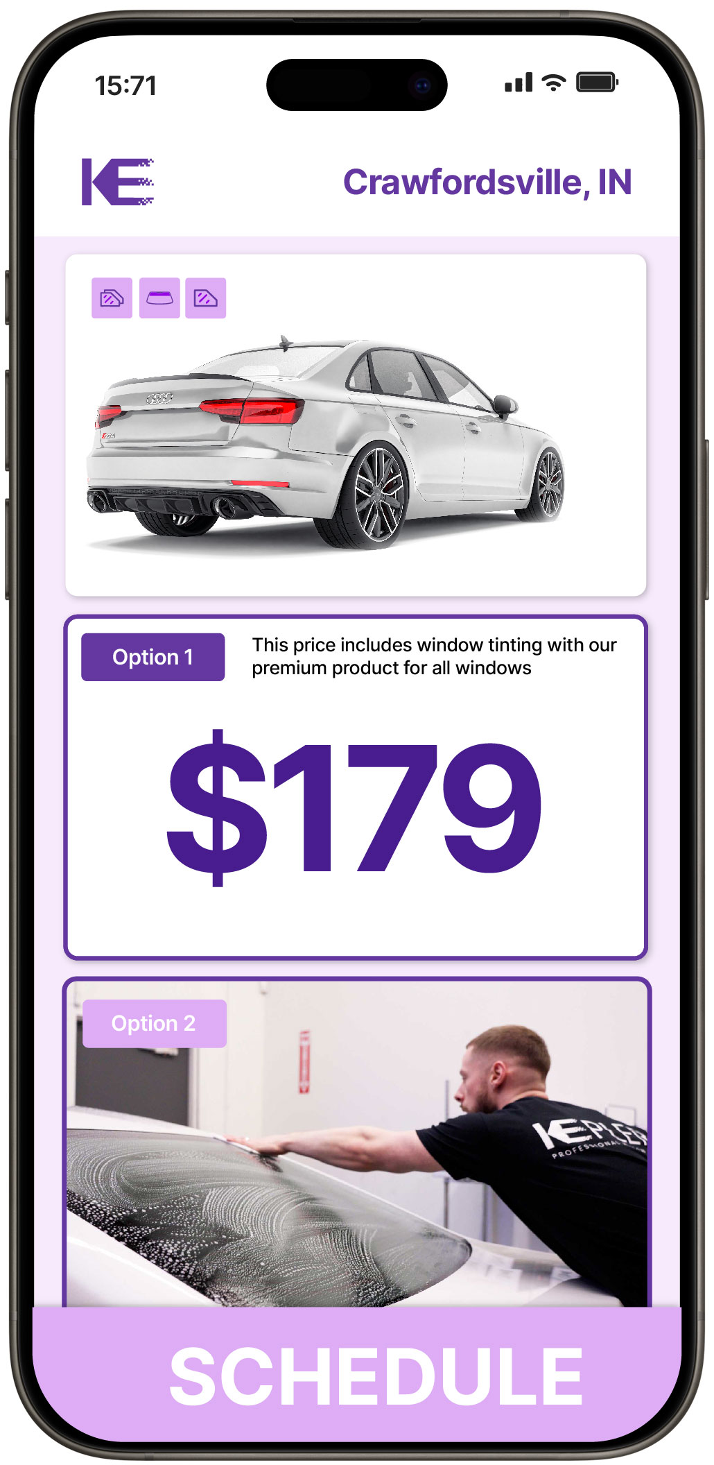 View Affordable Car Window Tinting Rates in Crawfordsville, Indiana