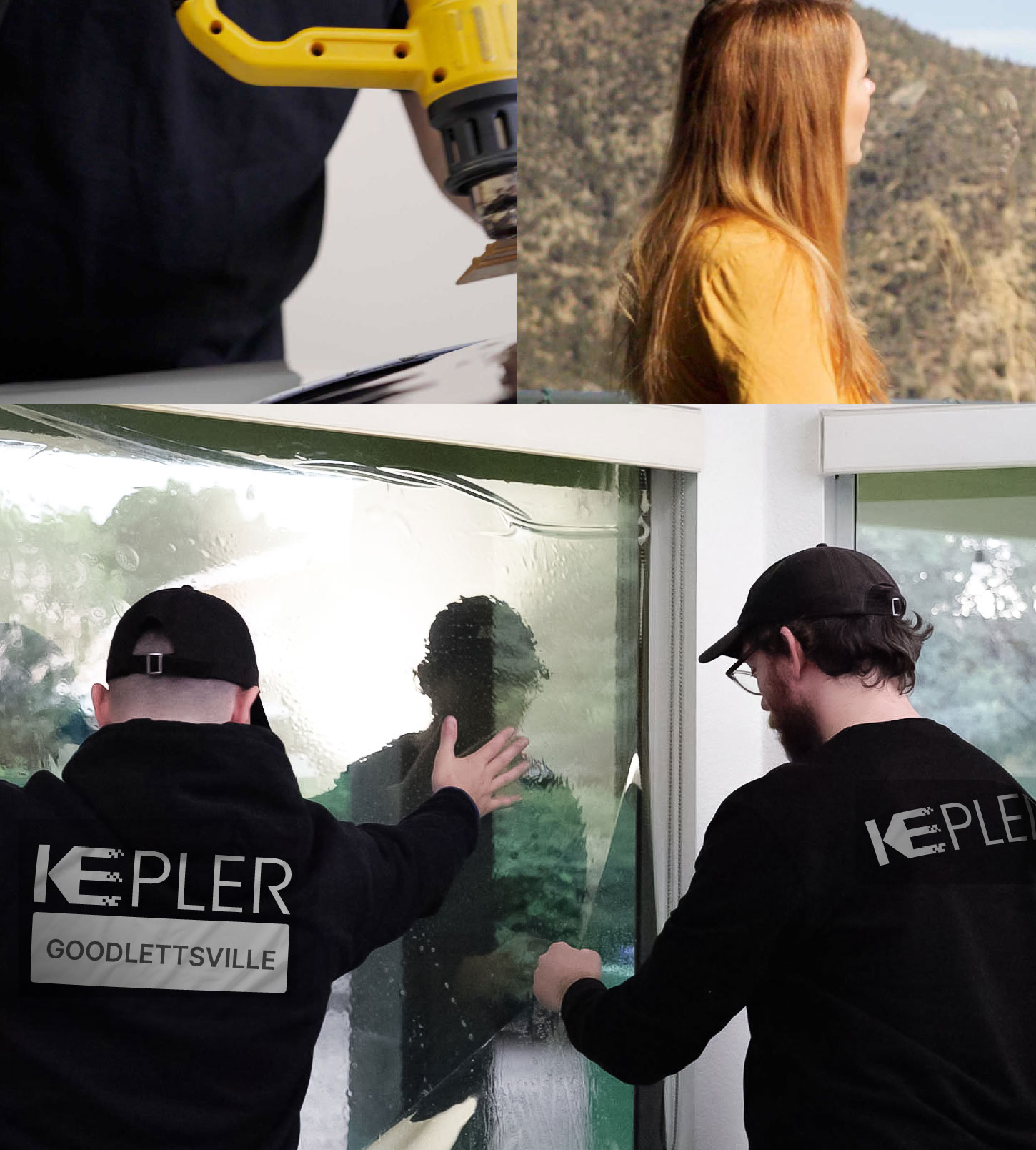 Expert Technician Installing High-tech Window Tint to Home in Goodlettsville