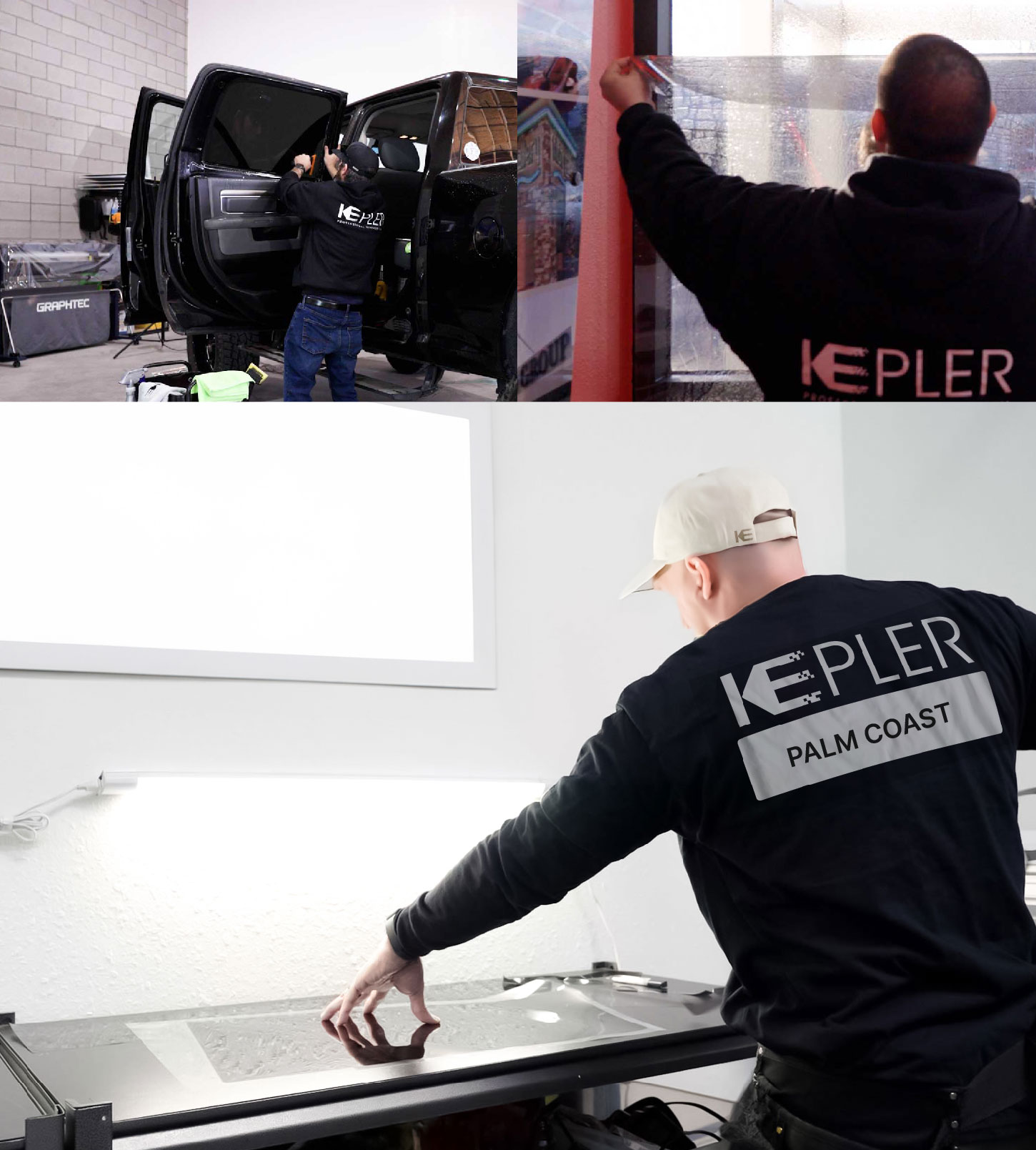 Window Tinting Specialist Cutting Film in Palm Coast, Florida