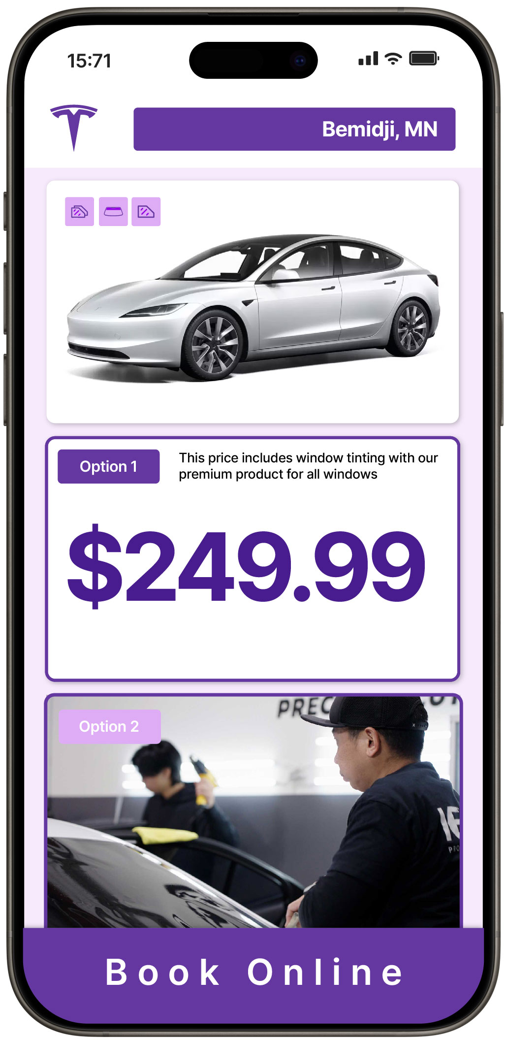 View Competitive Tesla Window Tinting Prices in Bemidji, Minnesota
