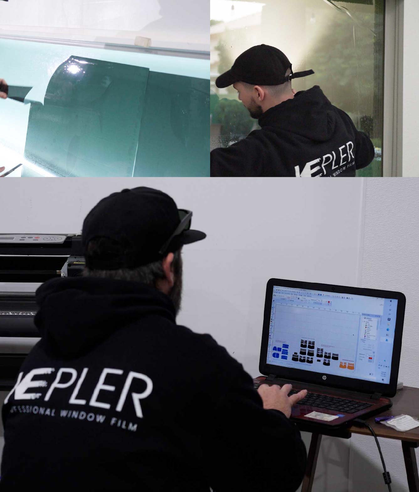 Ceramic Window Tinting Expert Cutting Film in Winter Springs, Florida