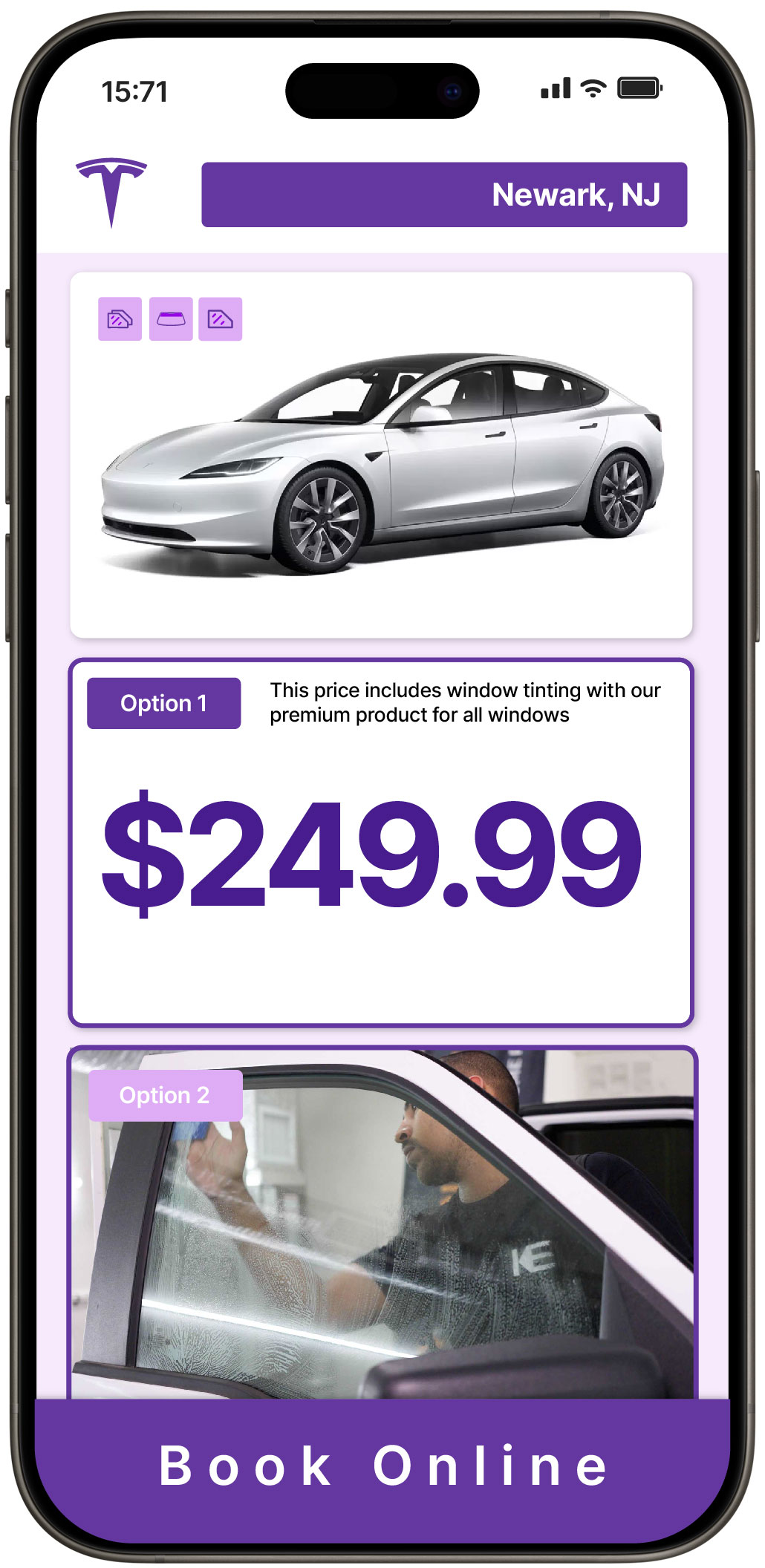 View Affordable Tesla Window Tinting Prices in Newark, New Jersey
