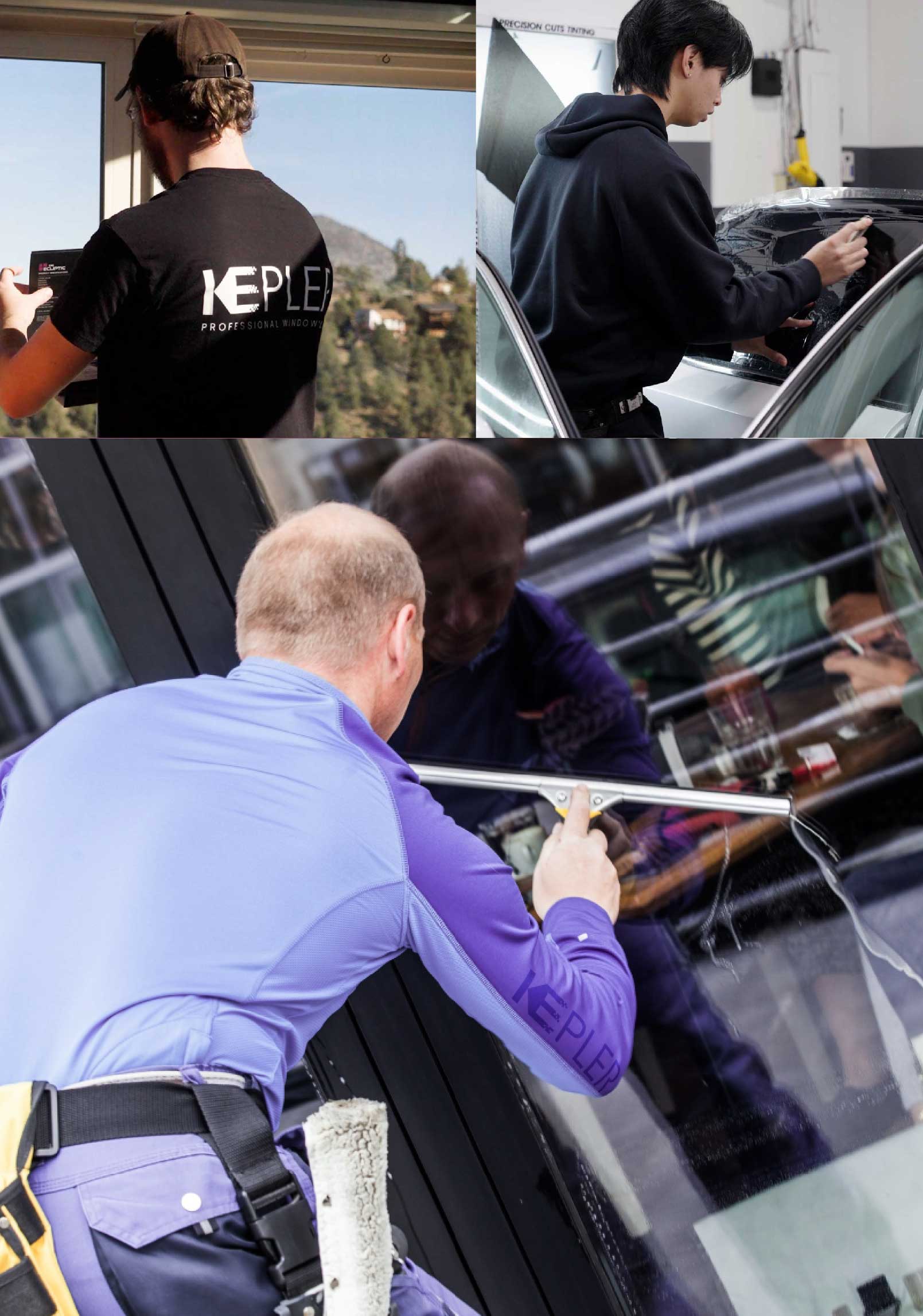 Kepler Professional Applying Anti-Graffiti Window Film to a McAlester Shop Front