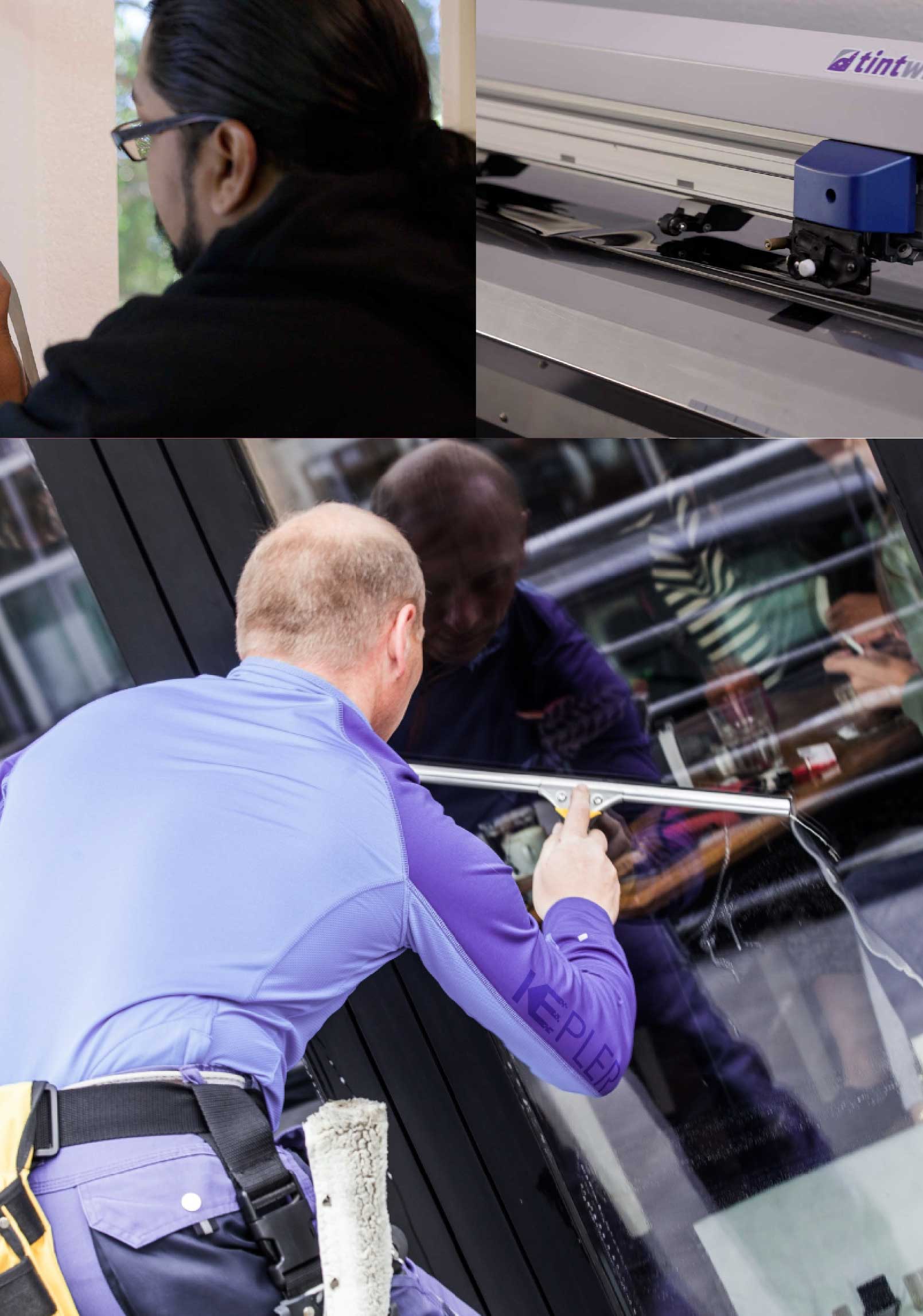 Kepler Expert Applying Anti-Graffiti Window Film to a Delray Beach Shop Front