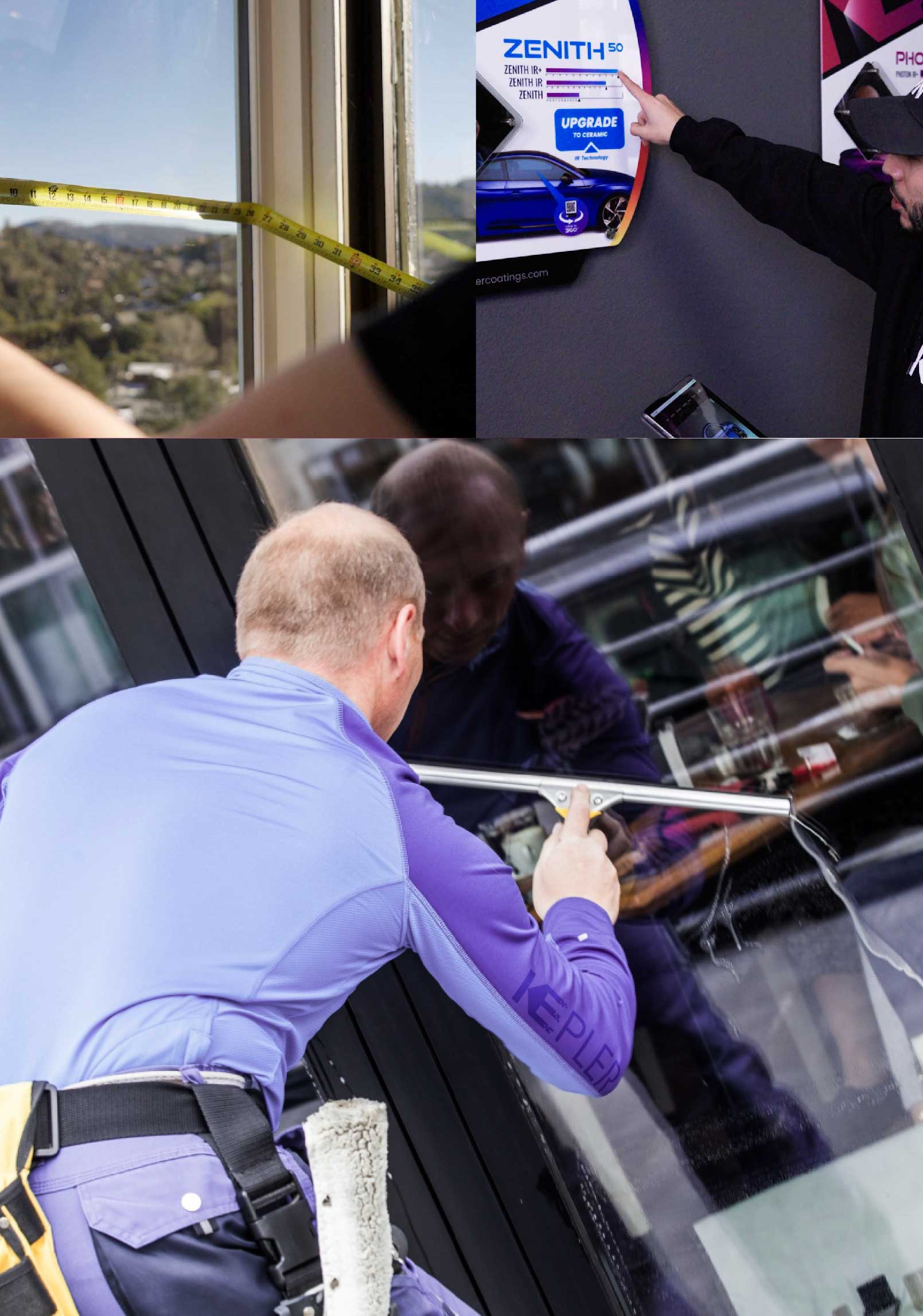 Kepler Expert Applying Anti-Graffiti Window Film to a Eden Shop Front