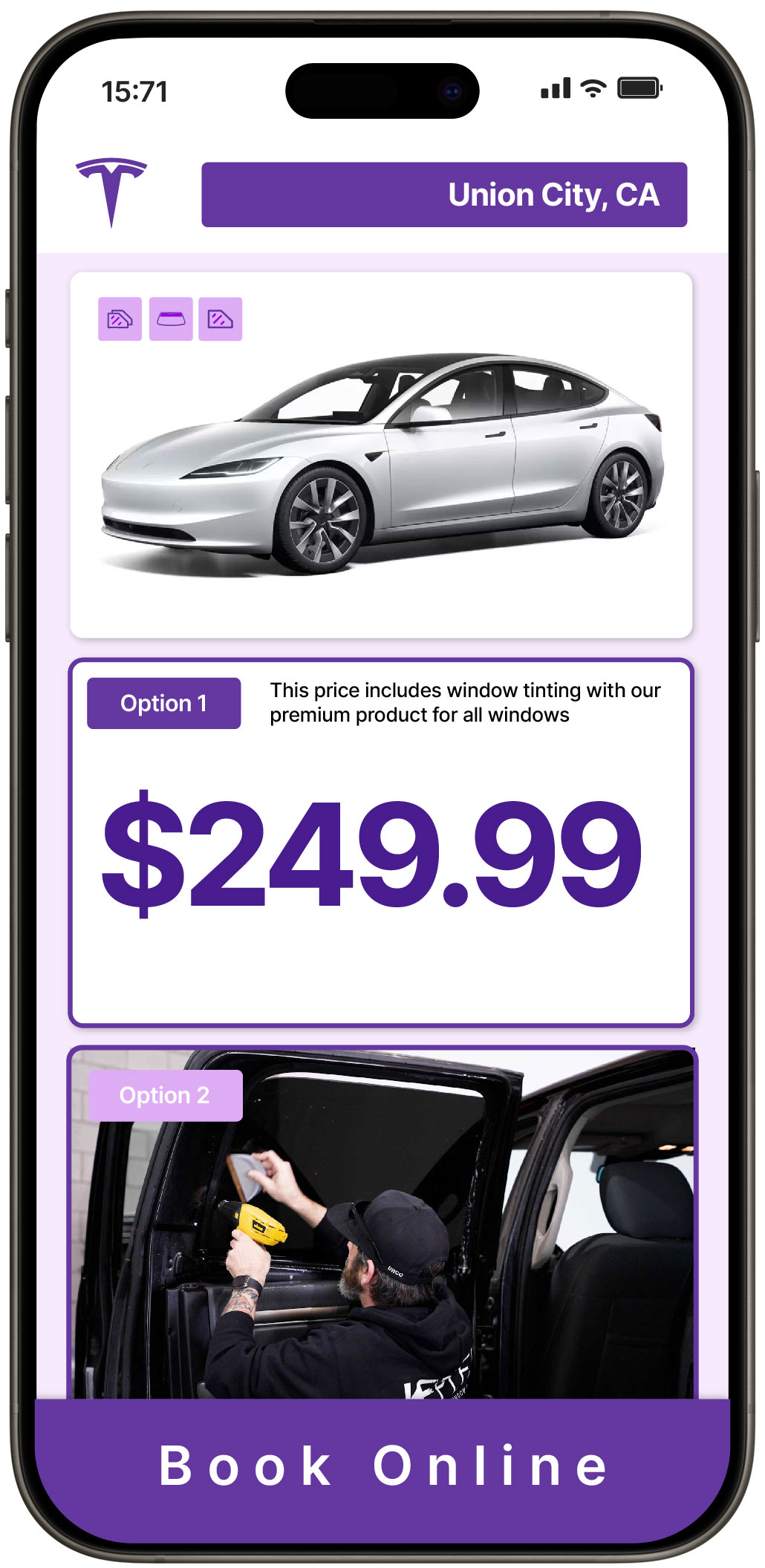 View Reasonable Tesla Window Tinting Rates in Union City, California