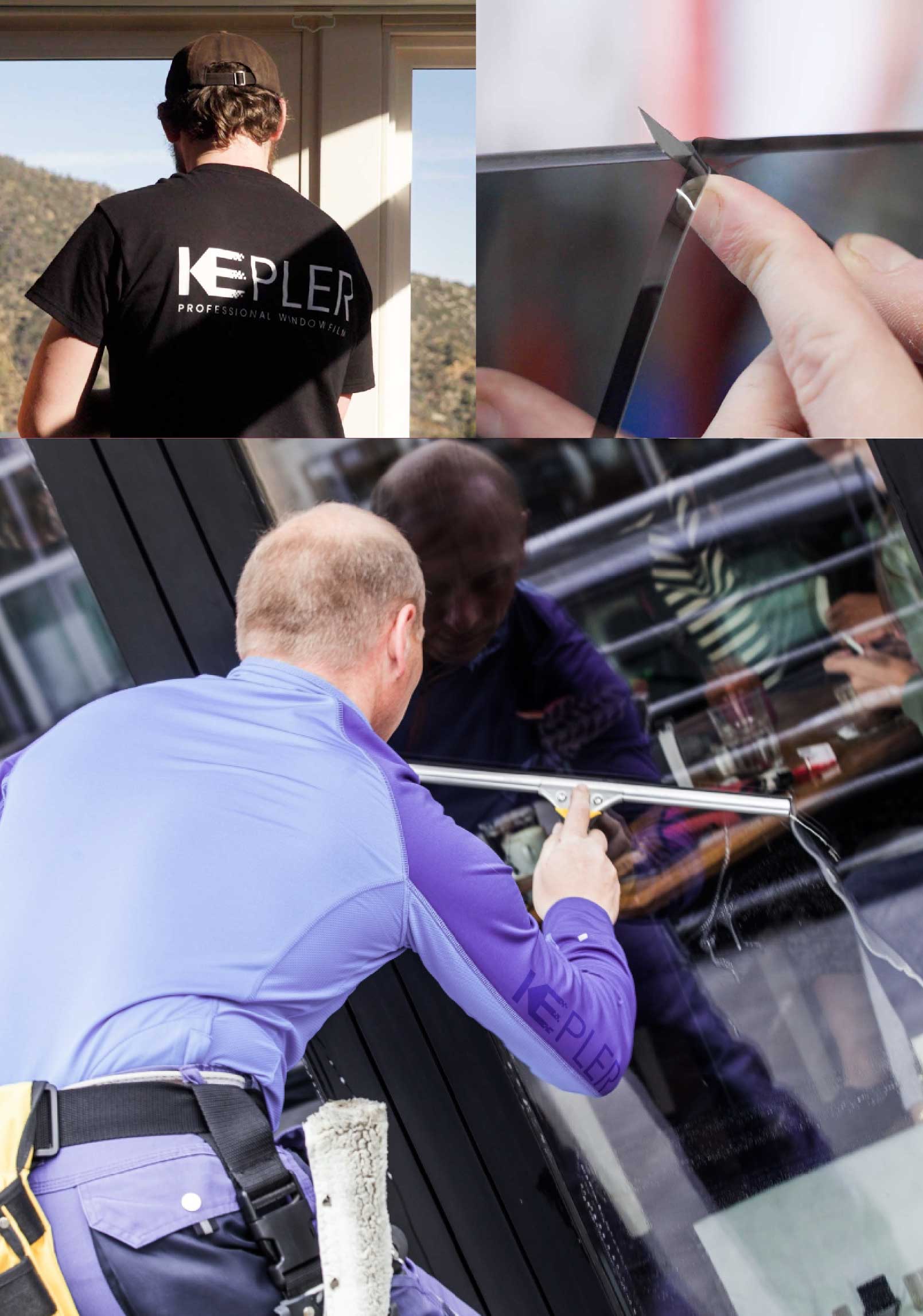 Kepler Skilled Applying Anti-Graffiti Window Film to a Sherwood Shop Front