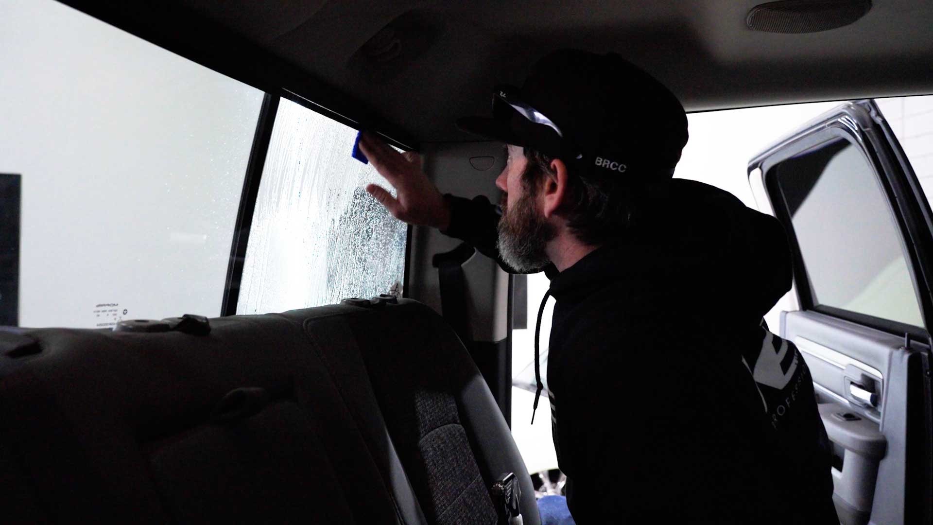 Skilled Tesla Window Tinting preparation in Medford