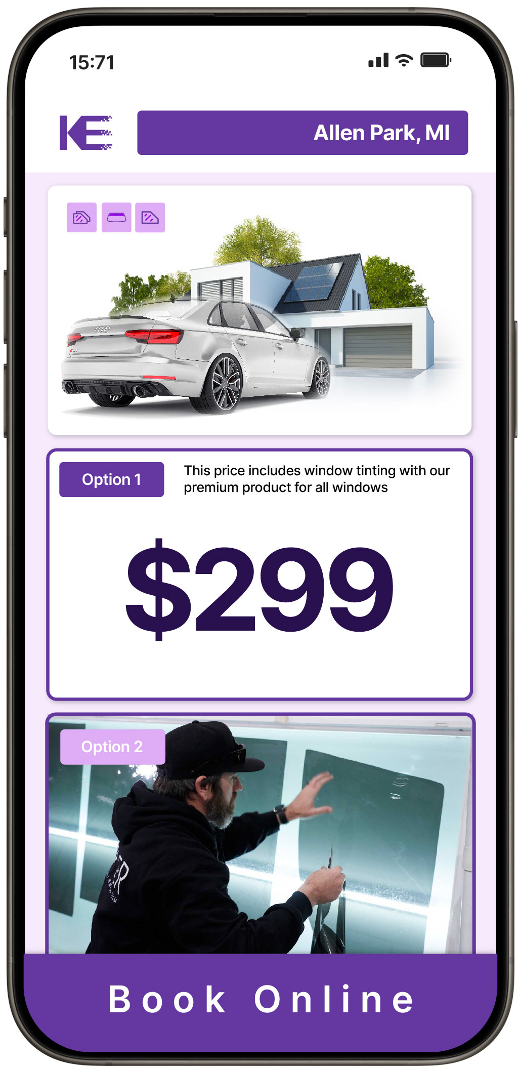 View Affordable Tesla Window Tinting Rates in Flint, Michigan