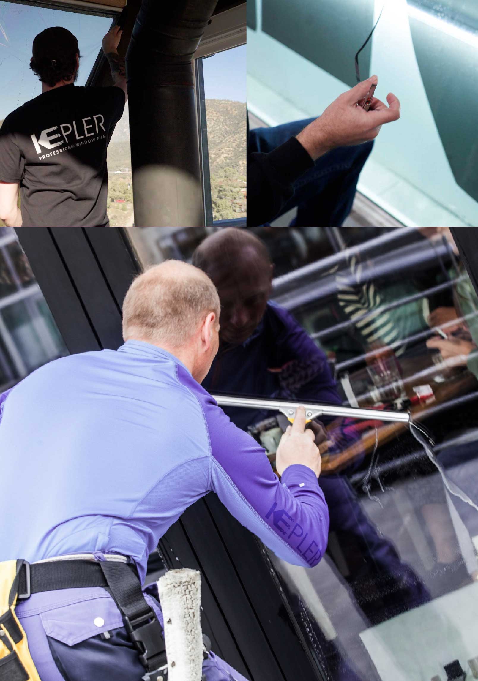 Kepler Skilled Applying Anti-Graffiti Window Film to a Belmont Shop Front