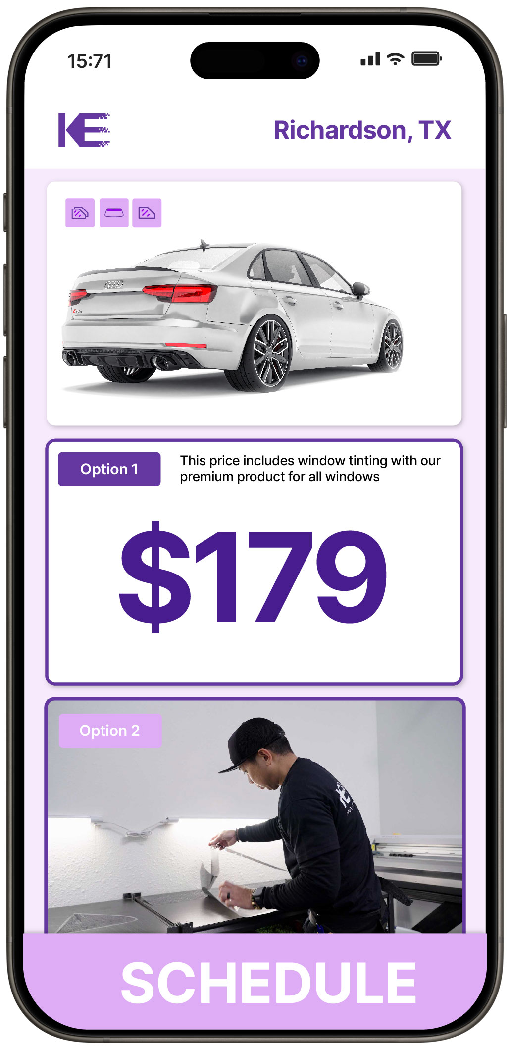 View Competitive Car Window Tinting Rates in Richardson, Texas