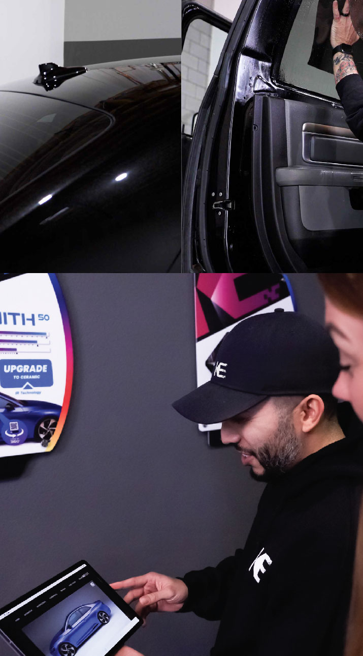 Kepler Dealer Showing Car Window Film Options to Customer in Mandan, North Dakota