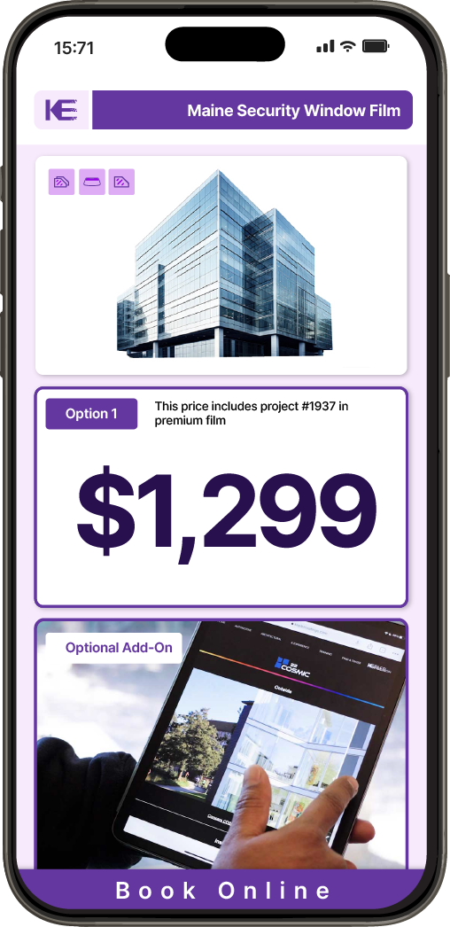 Get Security Window Film Pricing on Your Phone in Maine