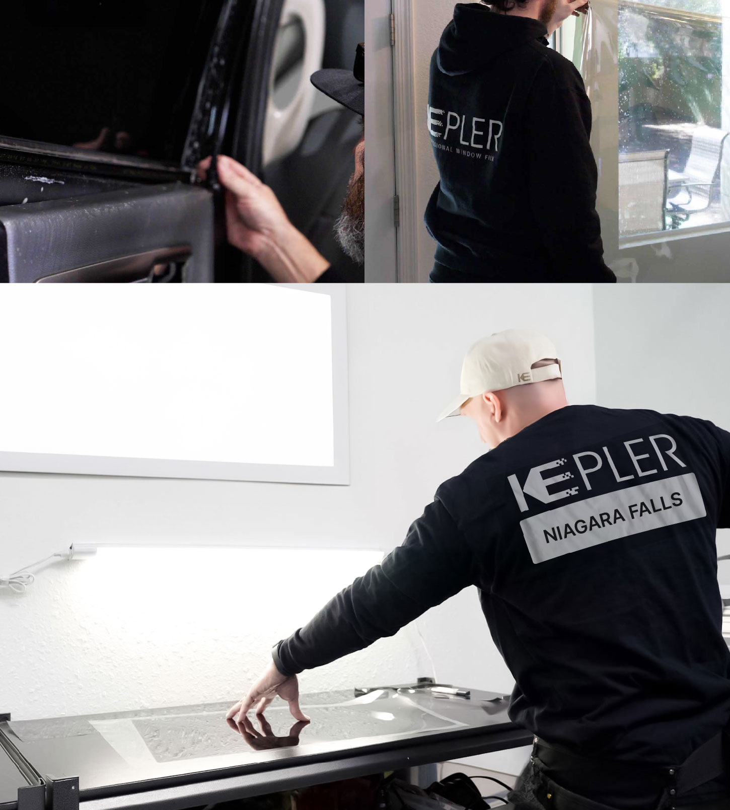 Window Tinting Specialist Cutting Film in Niagara Falls, New York