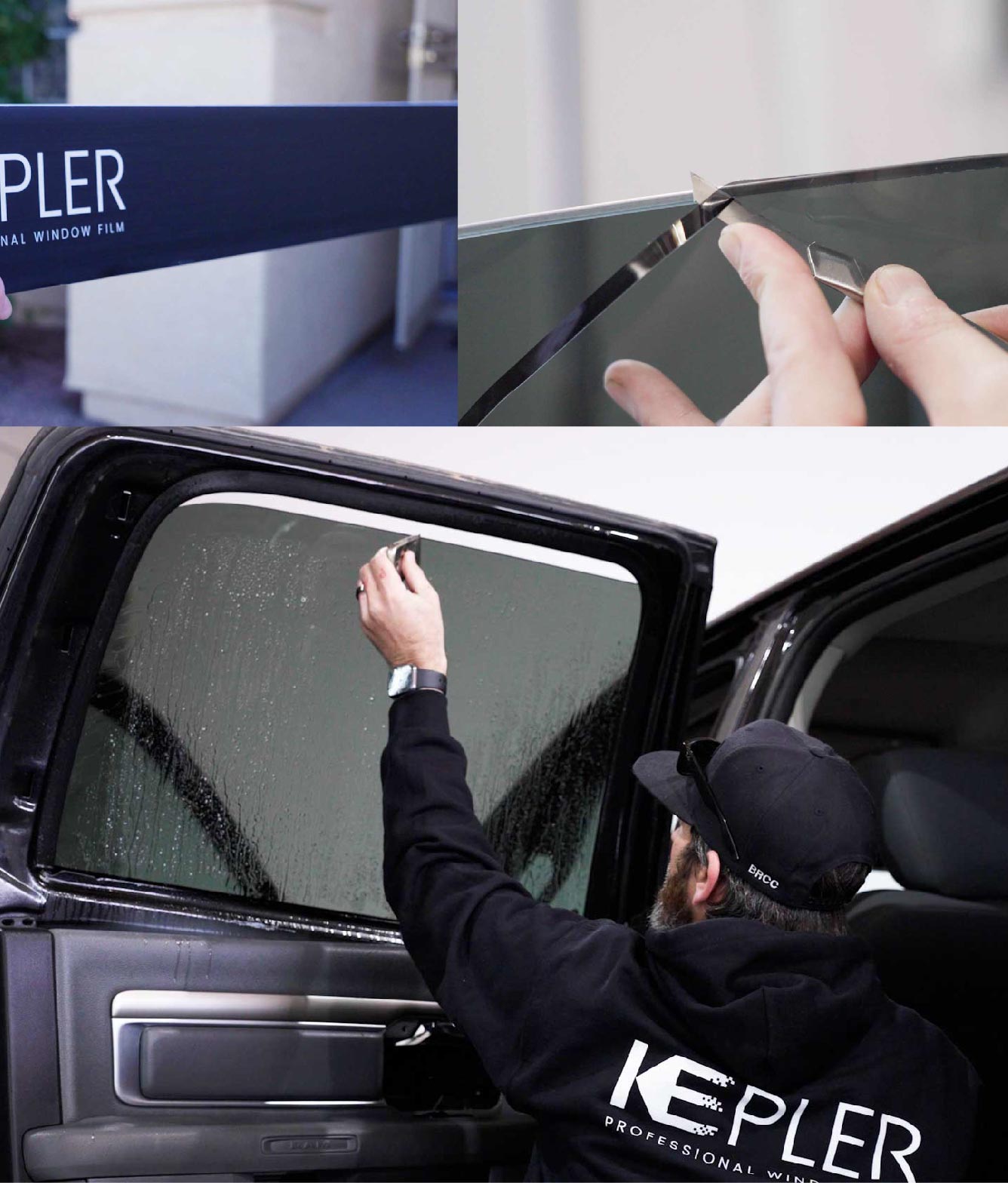 Kepler Window Tinting Specialists at Work in Milton Village, Massachusetts