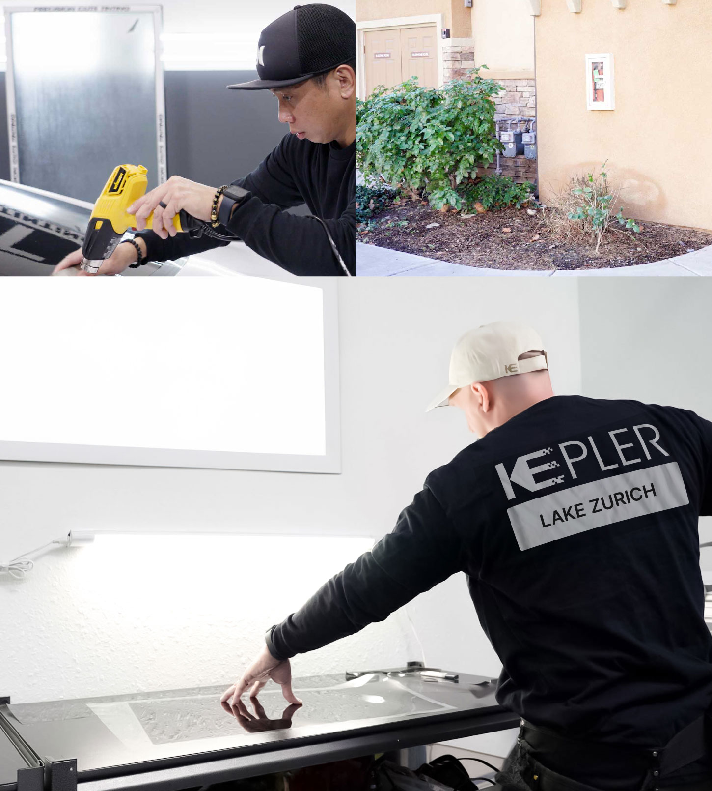 Window Tinting Specialist Cutting Film in Lake Zurich, Illinois