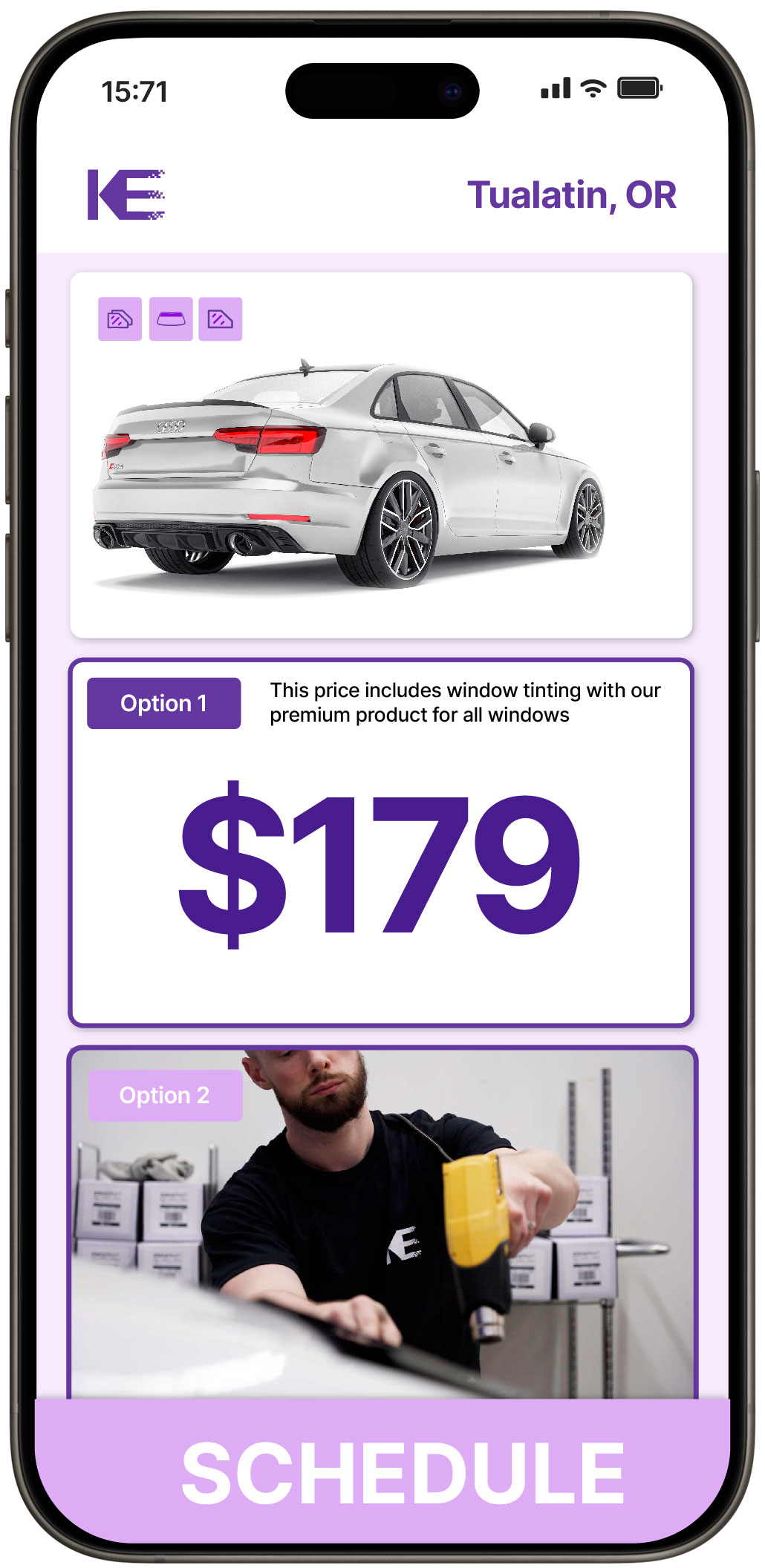 View Competitive Car Window Tinting Rates in Tualatin, Oregon