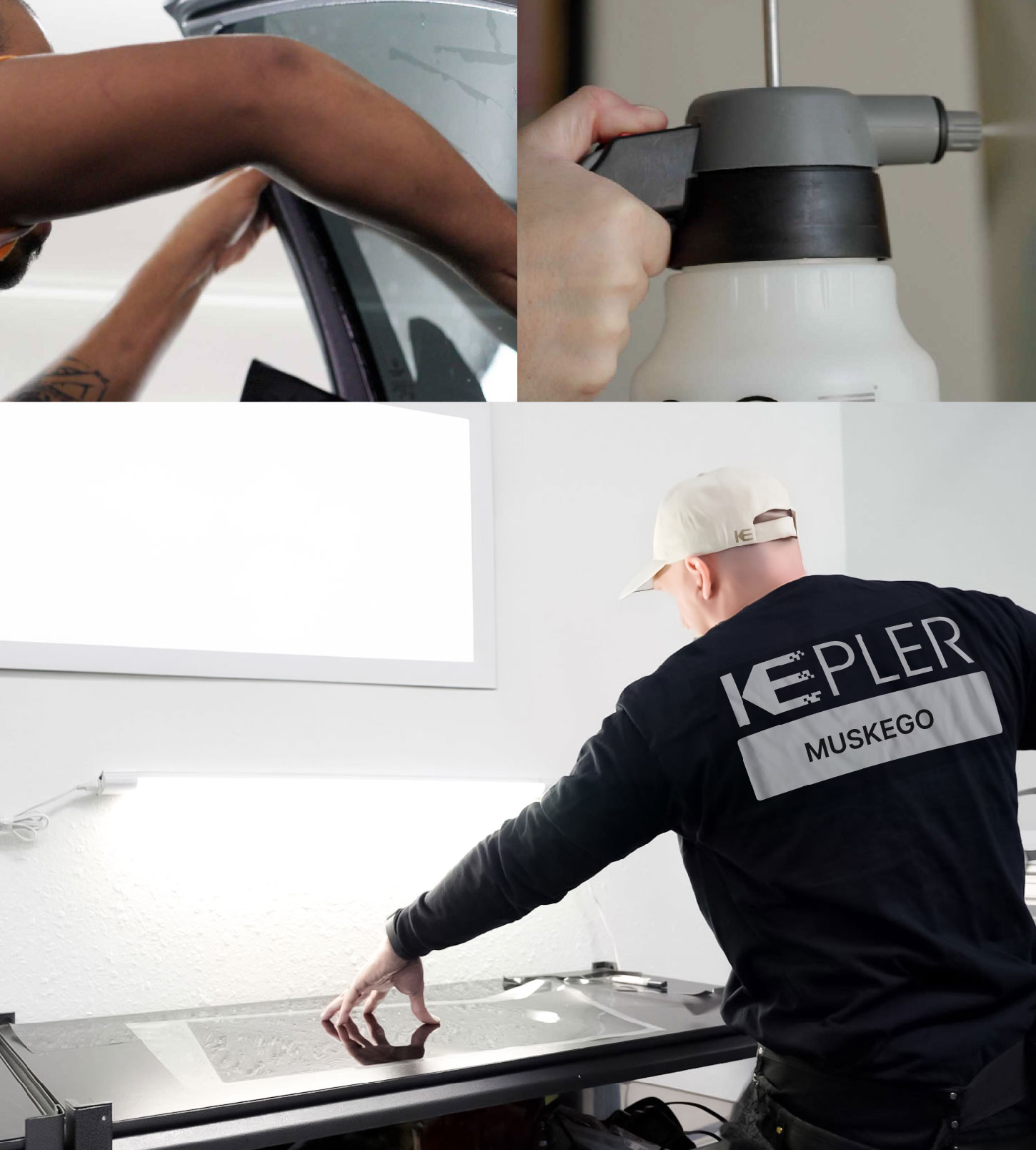 Window Tinting Specialist Cutting Film in Muskego, Wisconsin