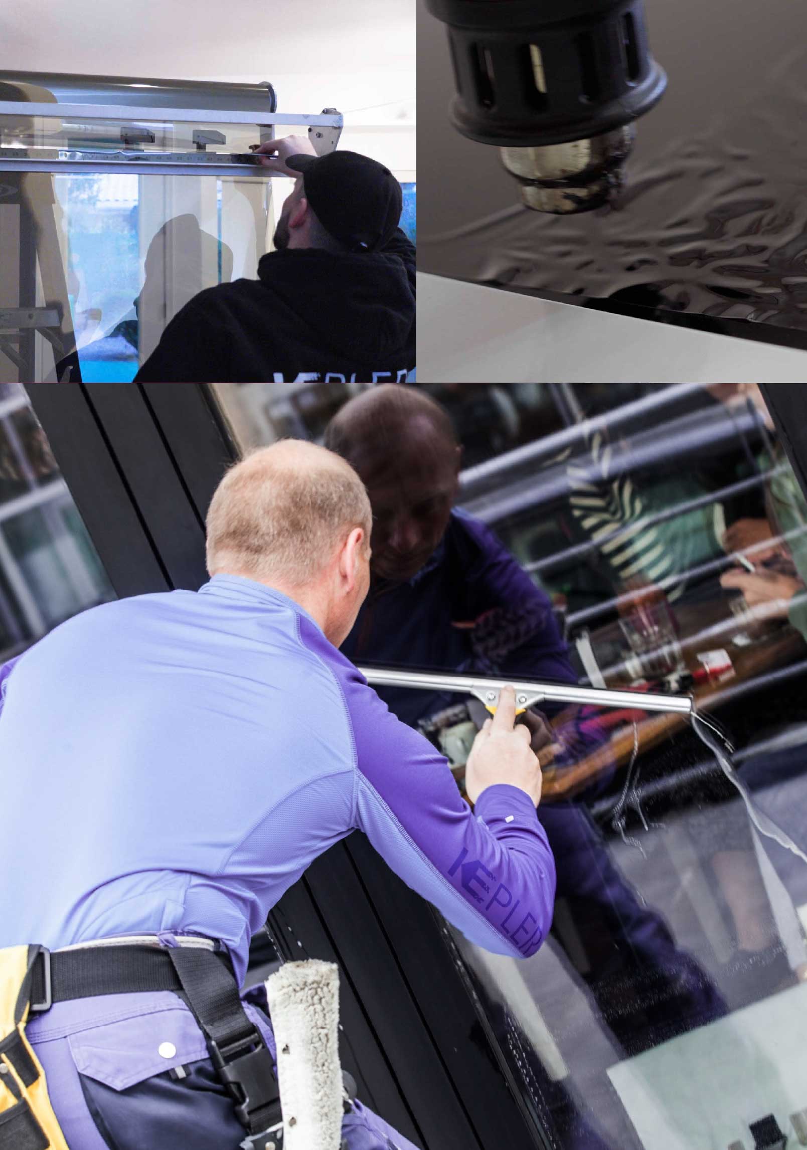 Kepler Expert Applying Anti-Graffiti Window Film to a Roswell Shop Front