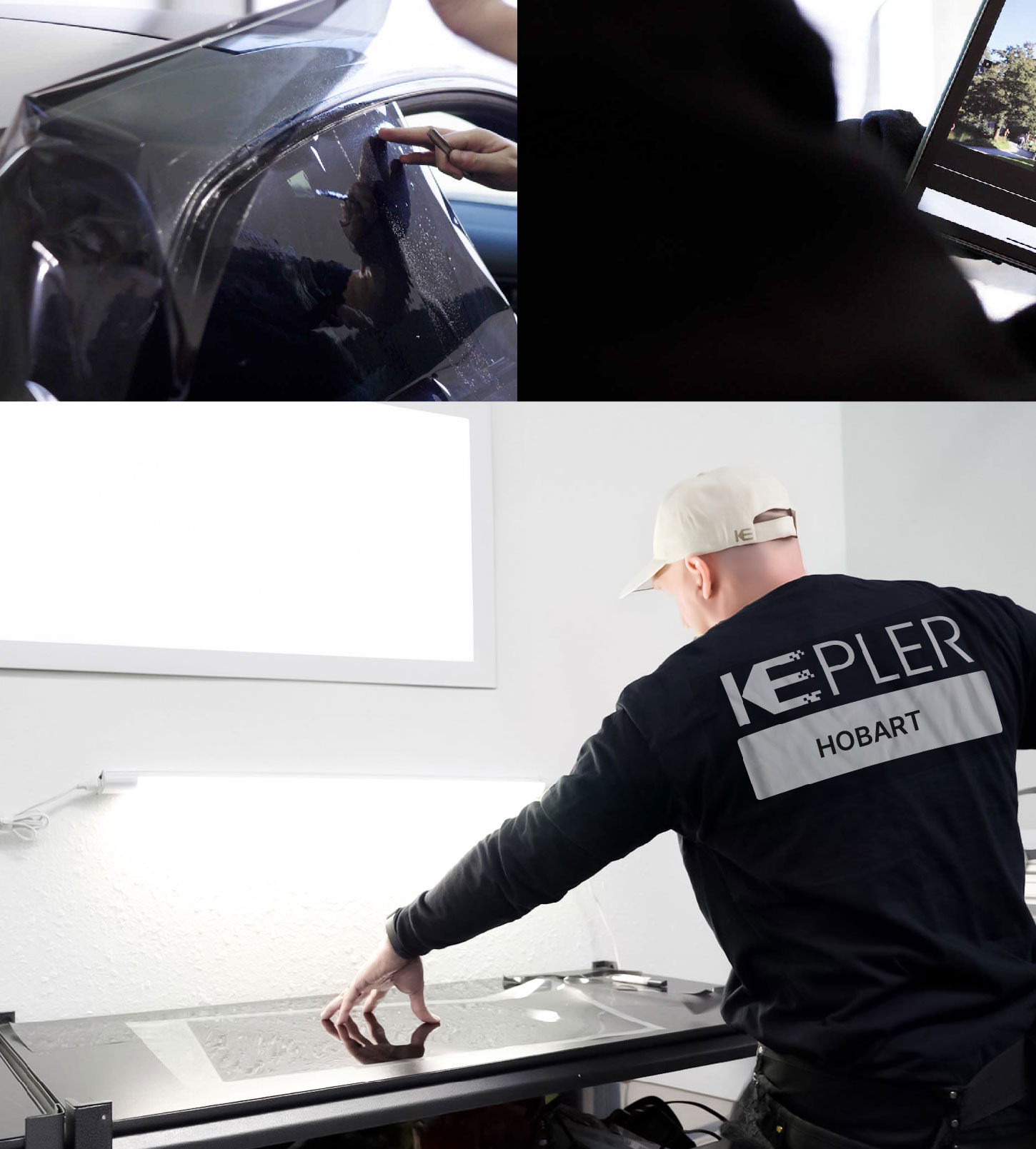 Window Tinting Specialist Cutting Film in Hobart, Indiana