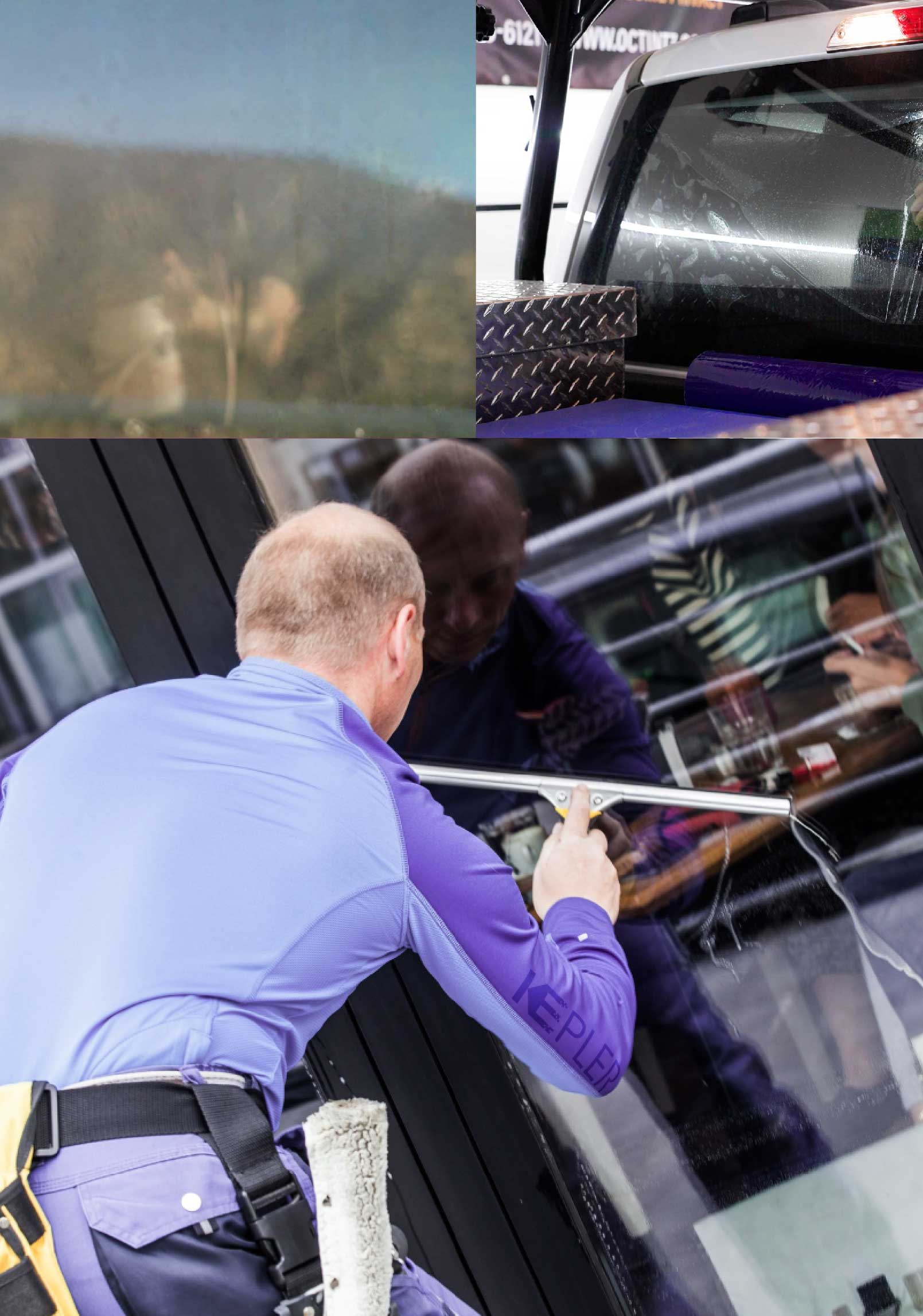 Kepler Expert Applying Anti-Graffiti Window Film to a Greenwood Shop Front