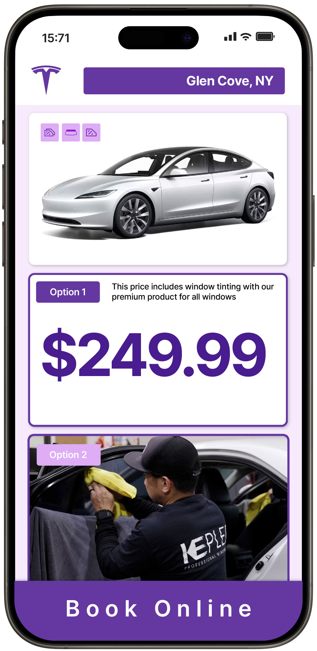 View Reasonable Tesla Window Tinting Rates in Glen Cove, New York
