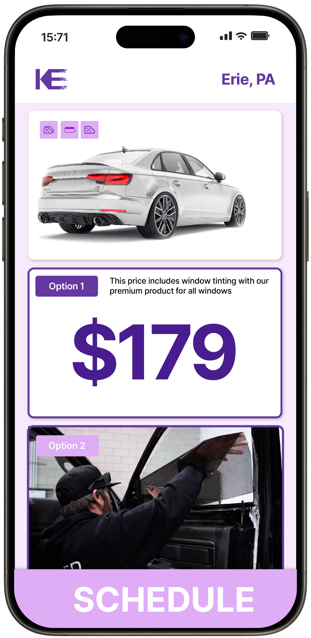 View Reasonable Car Window Tinting Rates in Erie, Pennsylvania