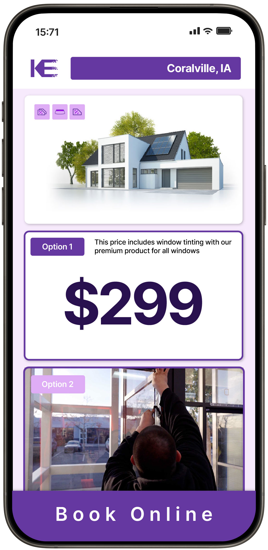 View Competitive Home Window Tinting Prices in Coralville, Iowa