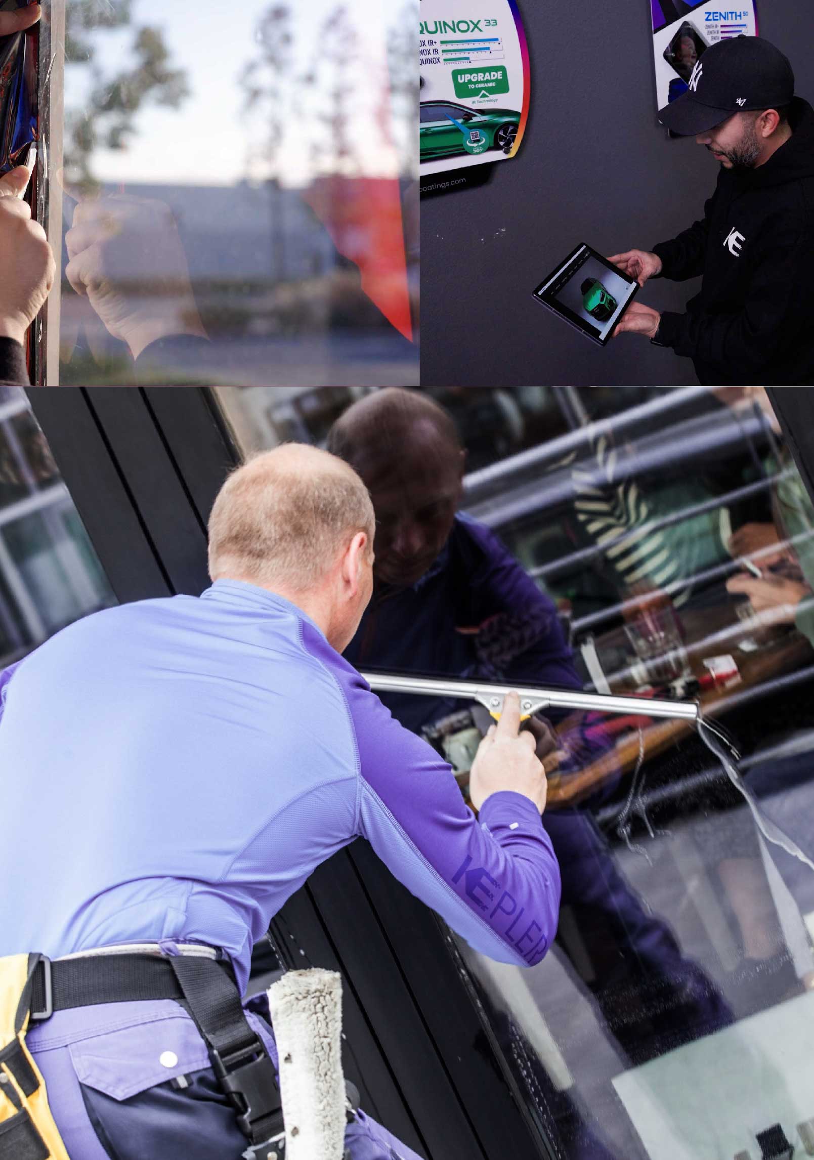 Kepler Expert Applying Anti-Graffiti Window Film to a Cartersville Shop Front