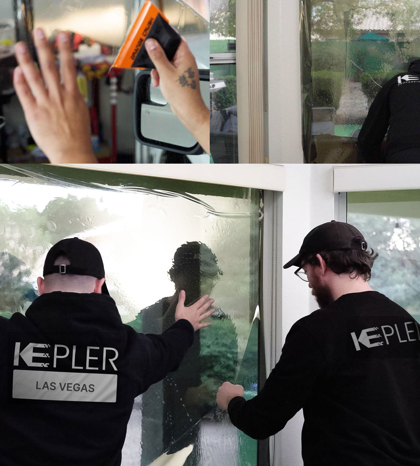 Kepler Technician Applying High-tech Window Tint to Home in Las Vegas